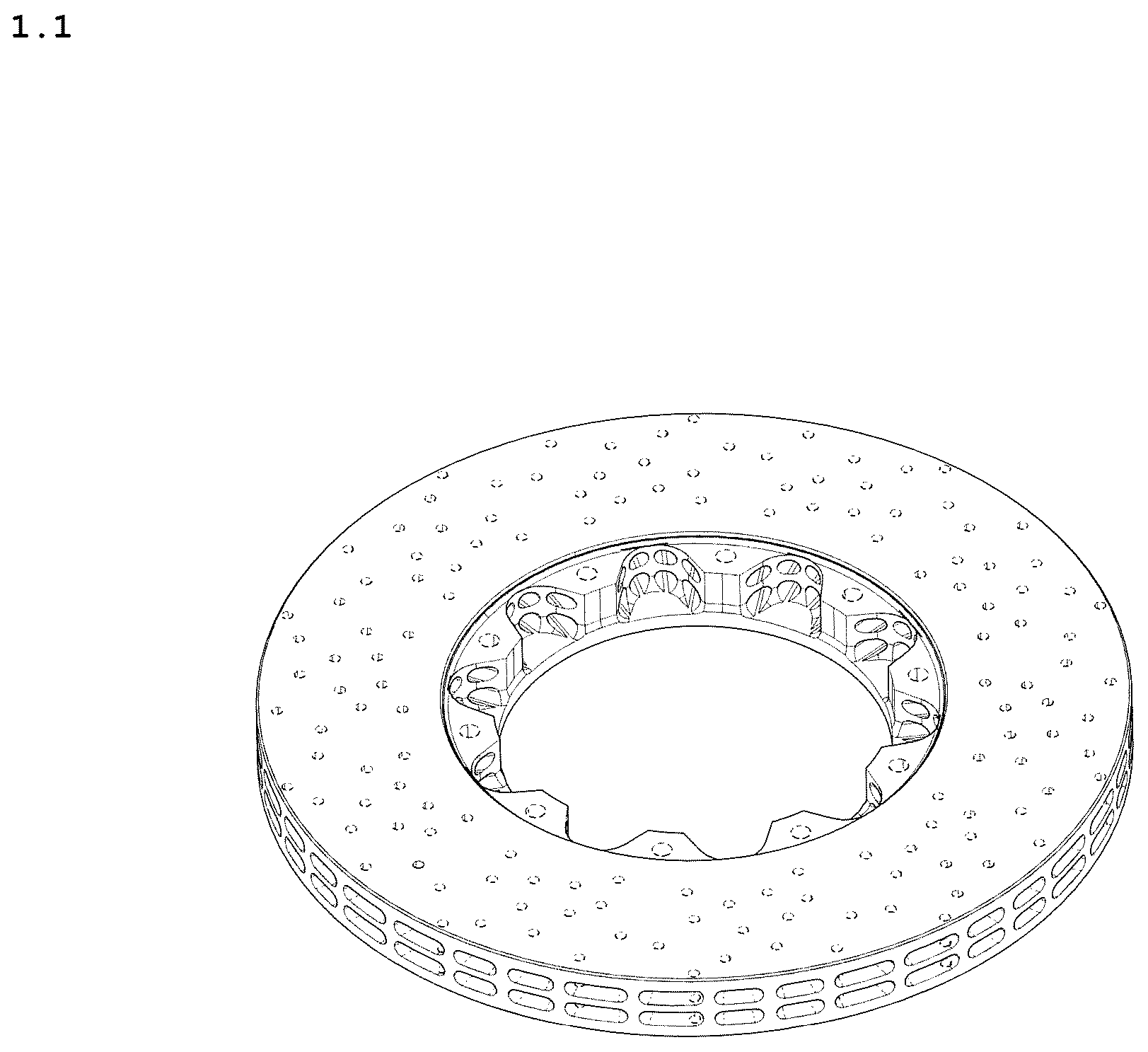 Patent USD1044637 Figure 1 – Brake disc