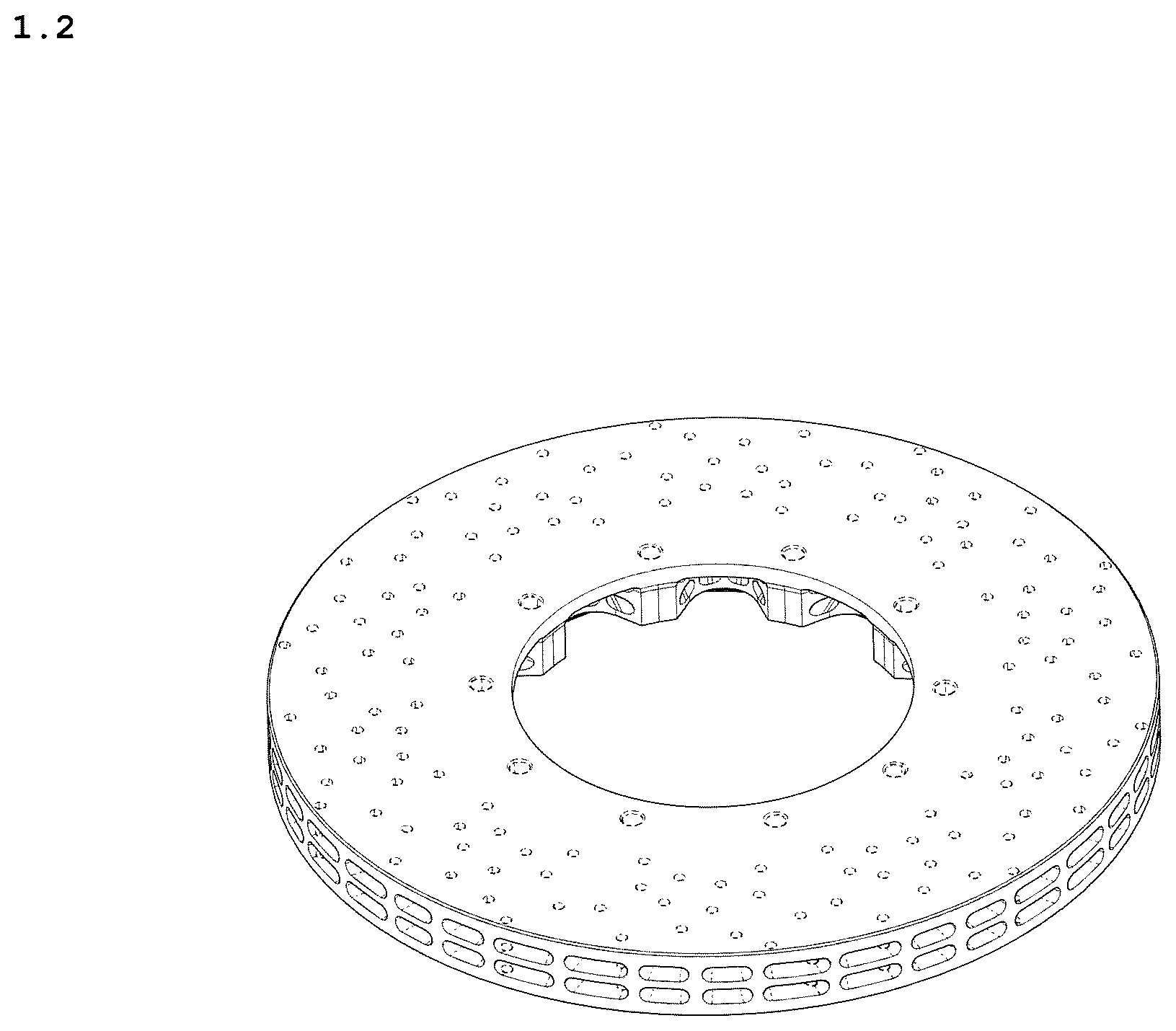 Patent USD1044637 Figure 2 – Brake disc