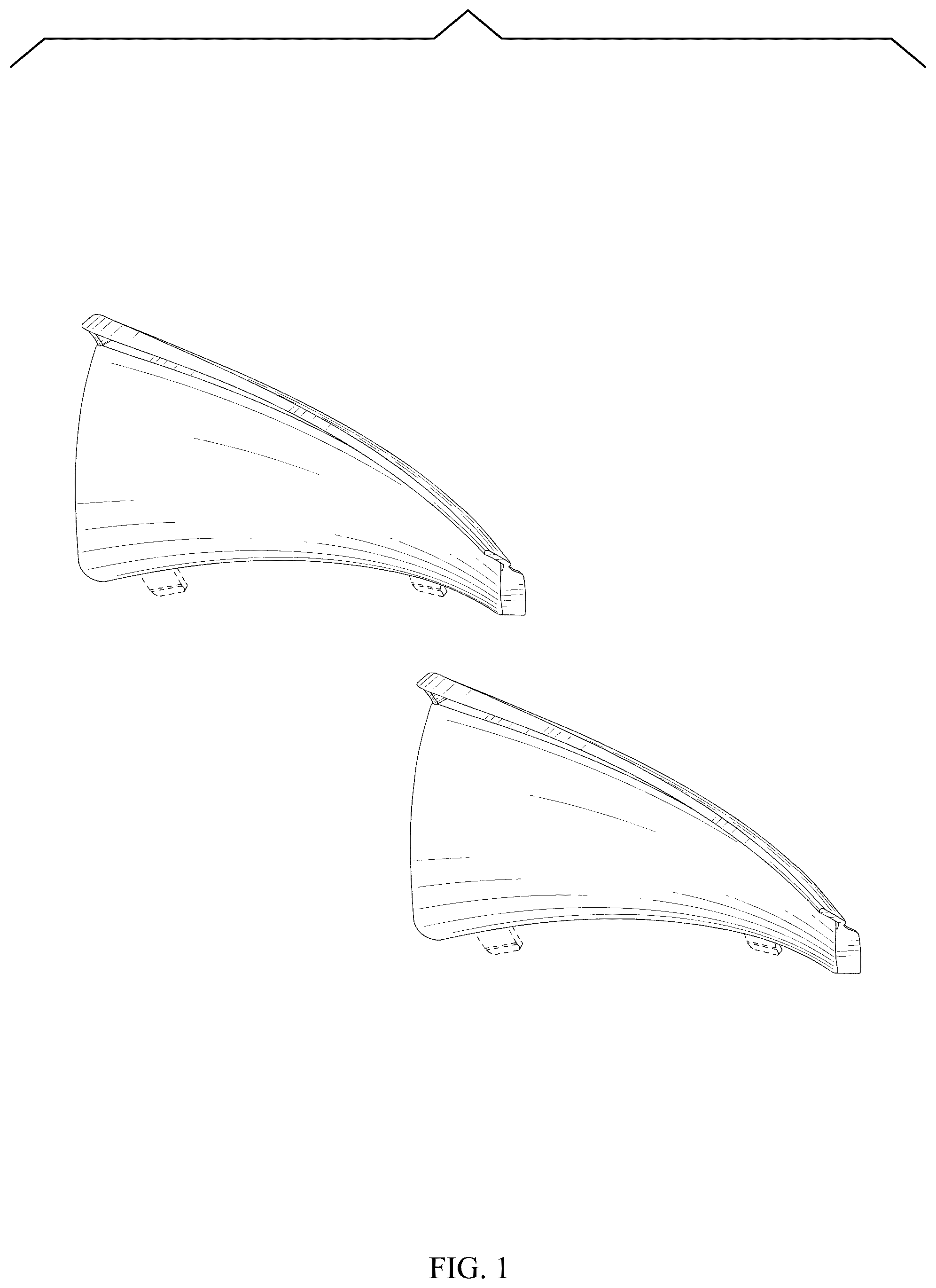 Patent USD1044639 Figure 1 – Mud flap set
