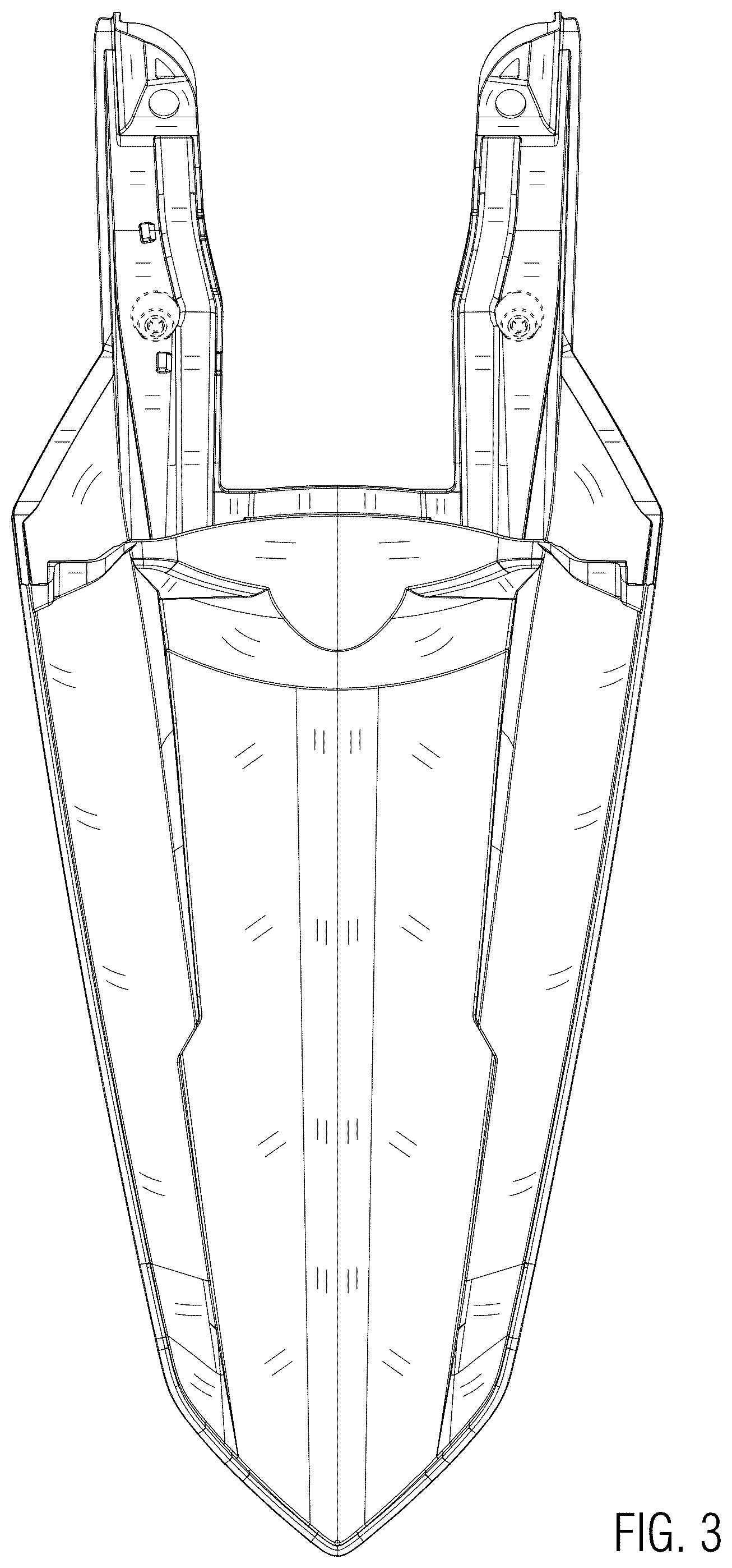 Patent USD1044640 Figure 3 – Motorcycle fender