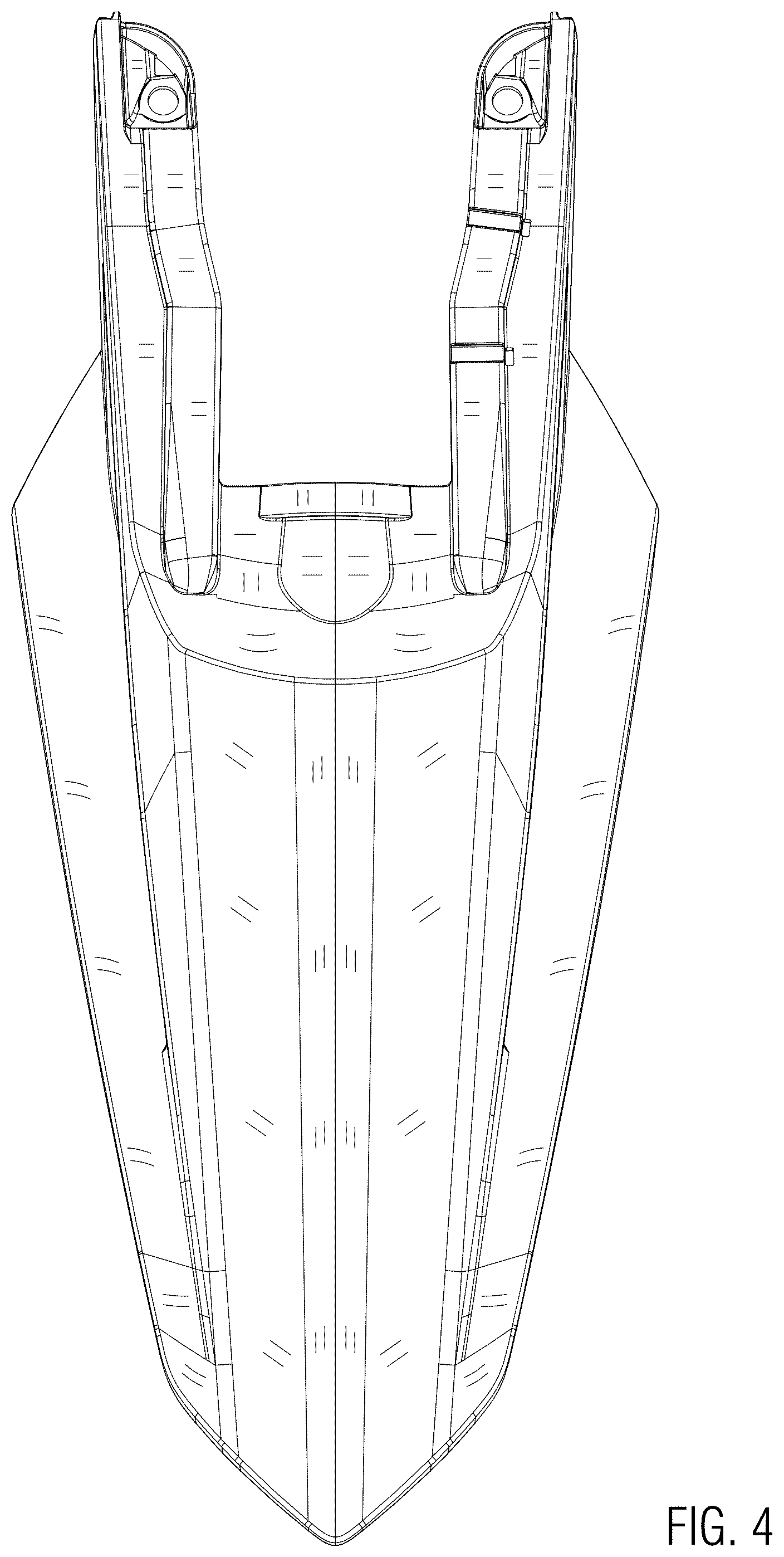 Patent USD1044640 Figure 4 – Motorcycle fender