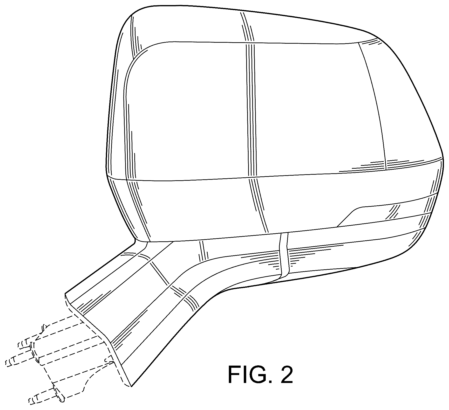 Patent USD1044642 Figure 2 – Vehicle outside mirror