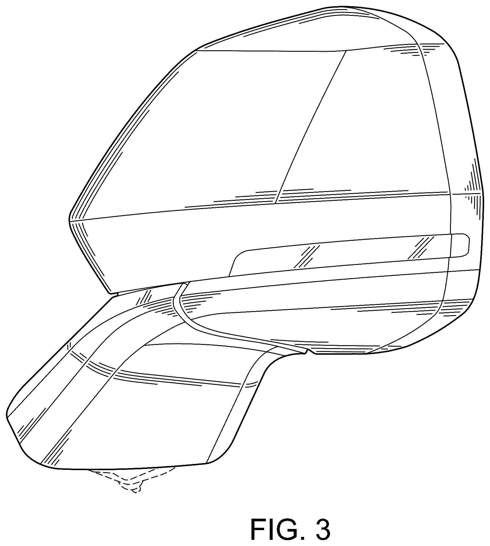 Patent USD1044642 Figure 3 – Vehicle outside mirror