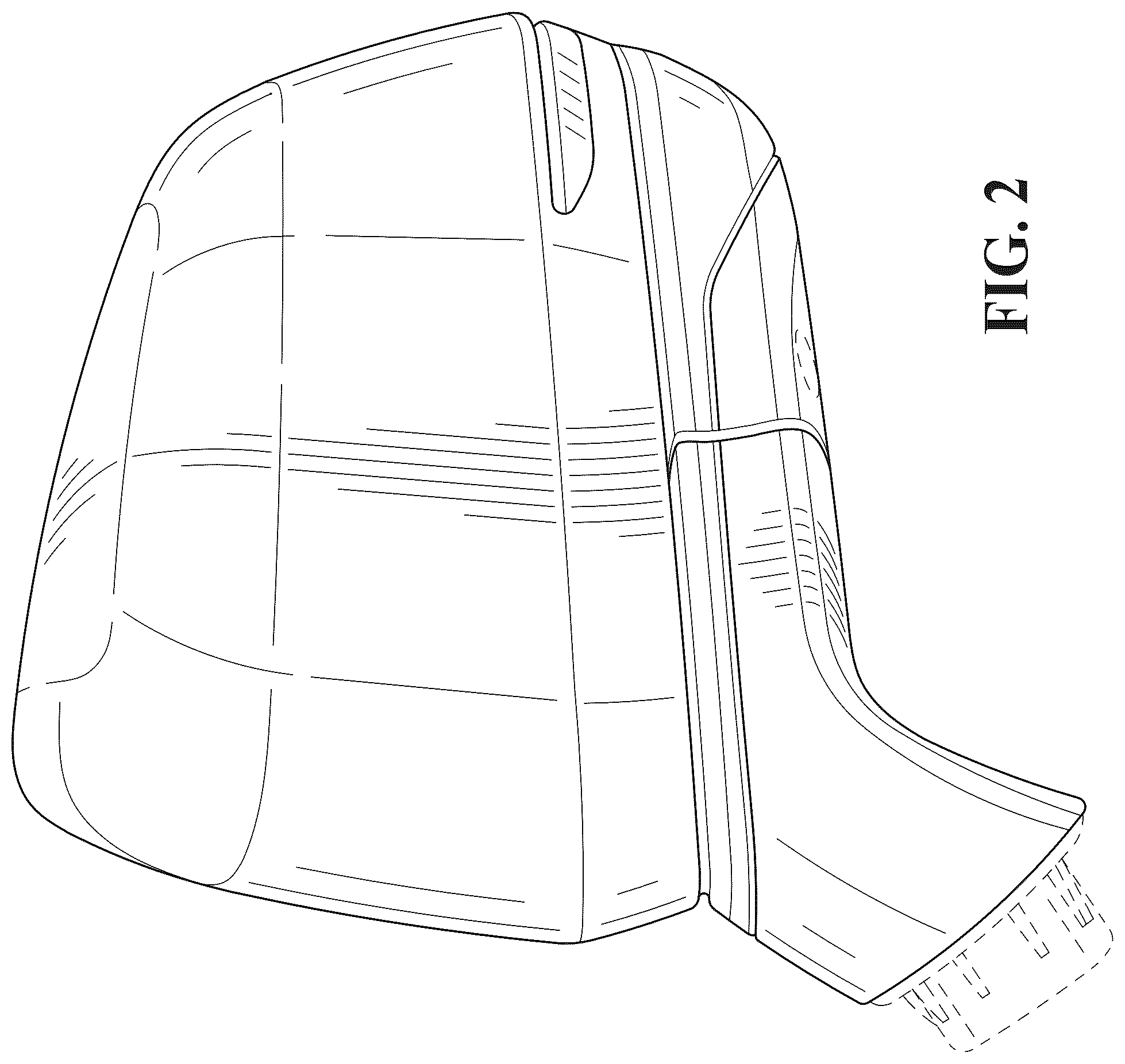 Patent USD1044643 Figure 2 – Vehicle outside mirror