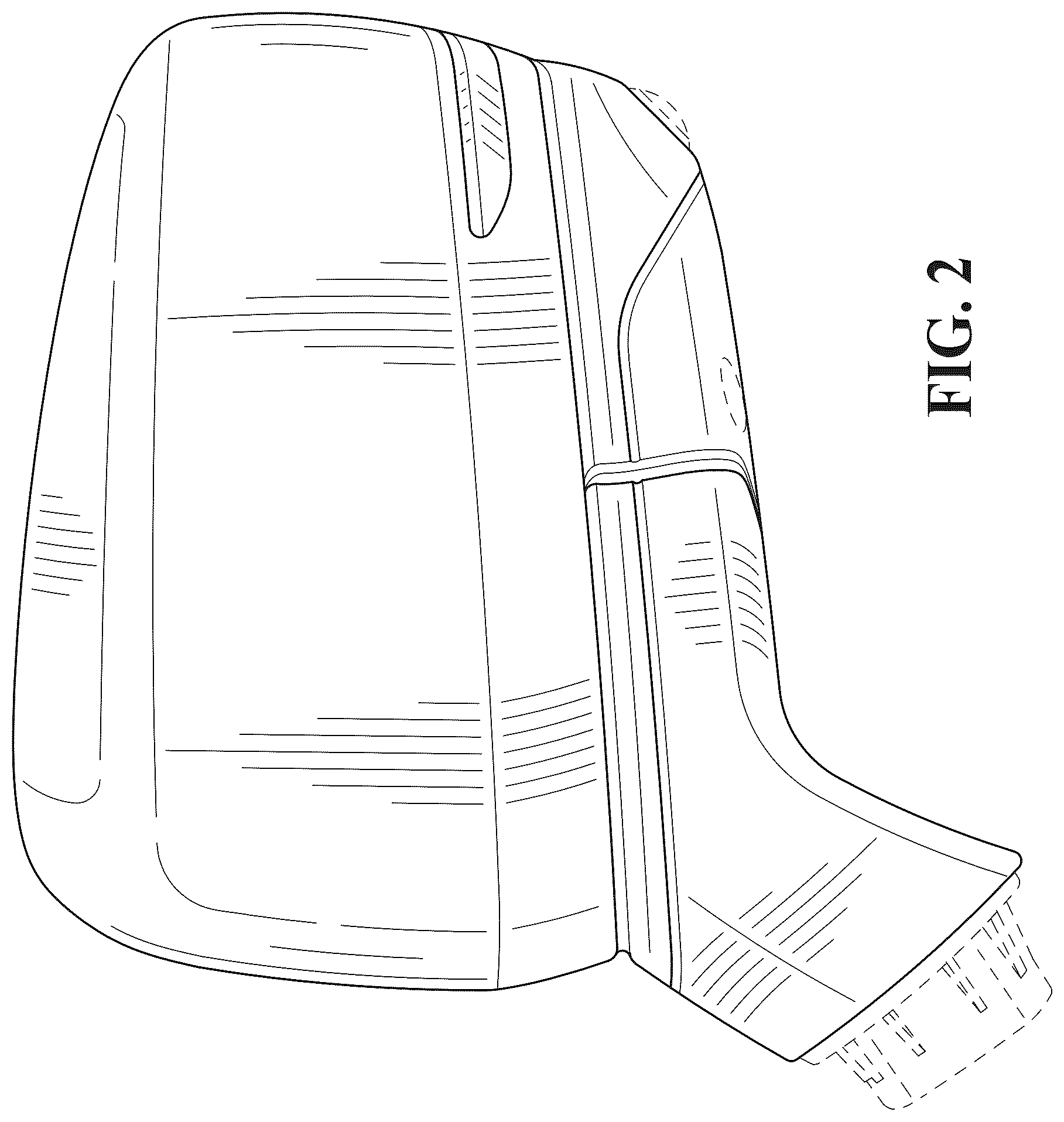 Patent USD1044645 Figure 2 – Vehicle outside mirror