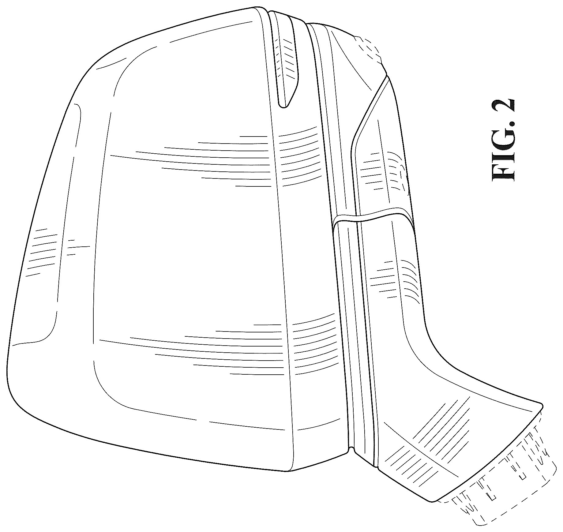 Patent USD1044646 Figure 2 – Vehicle outside mirror