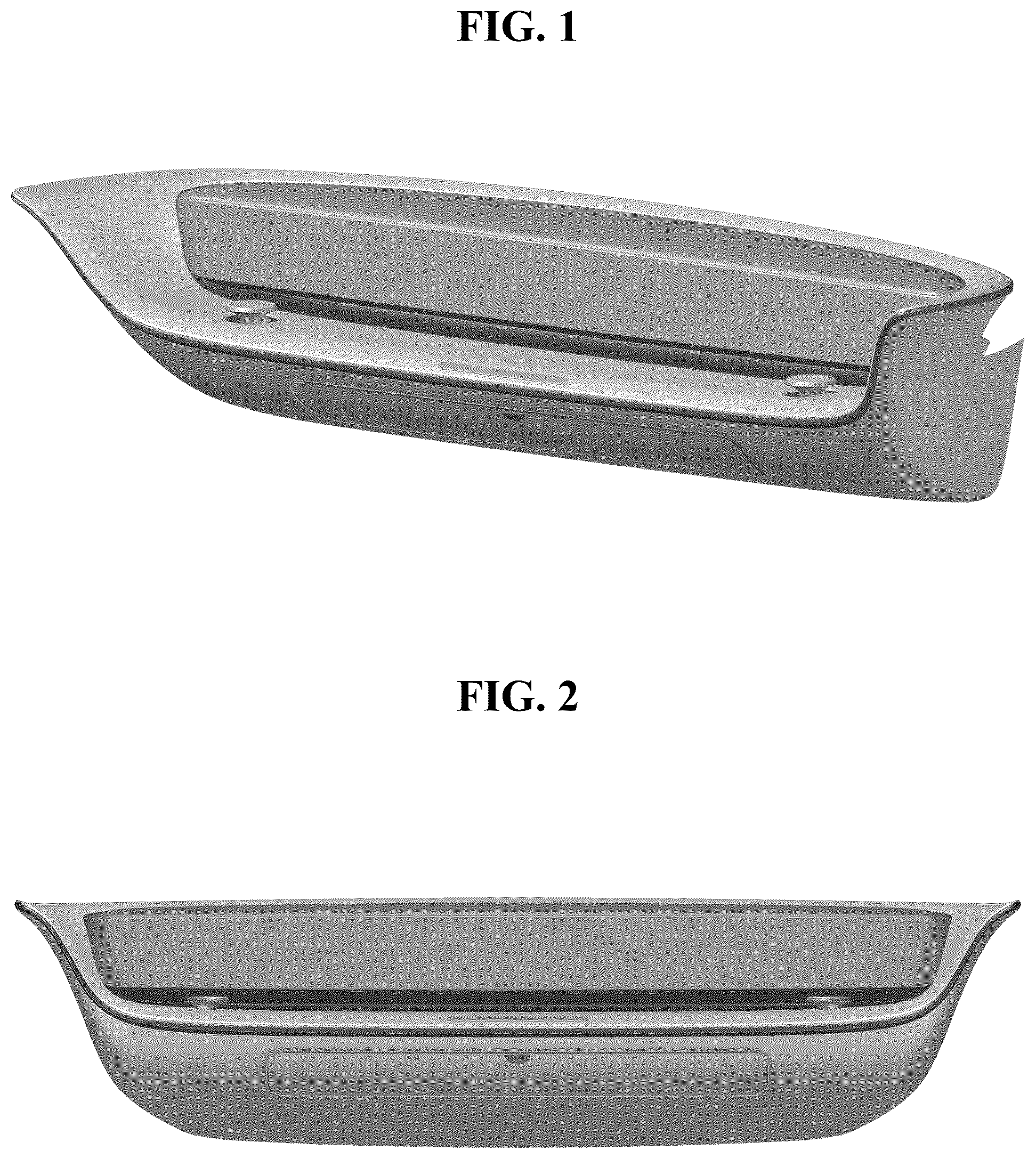 Patent USD1044648 Figure 1 – Crash pad for an automobile
