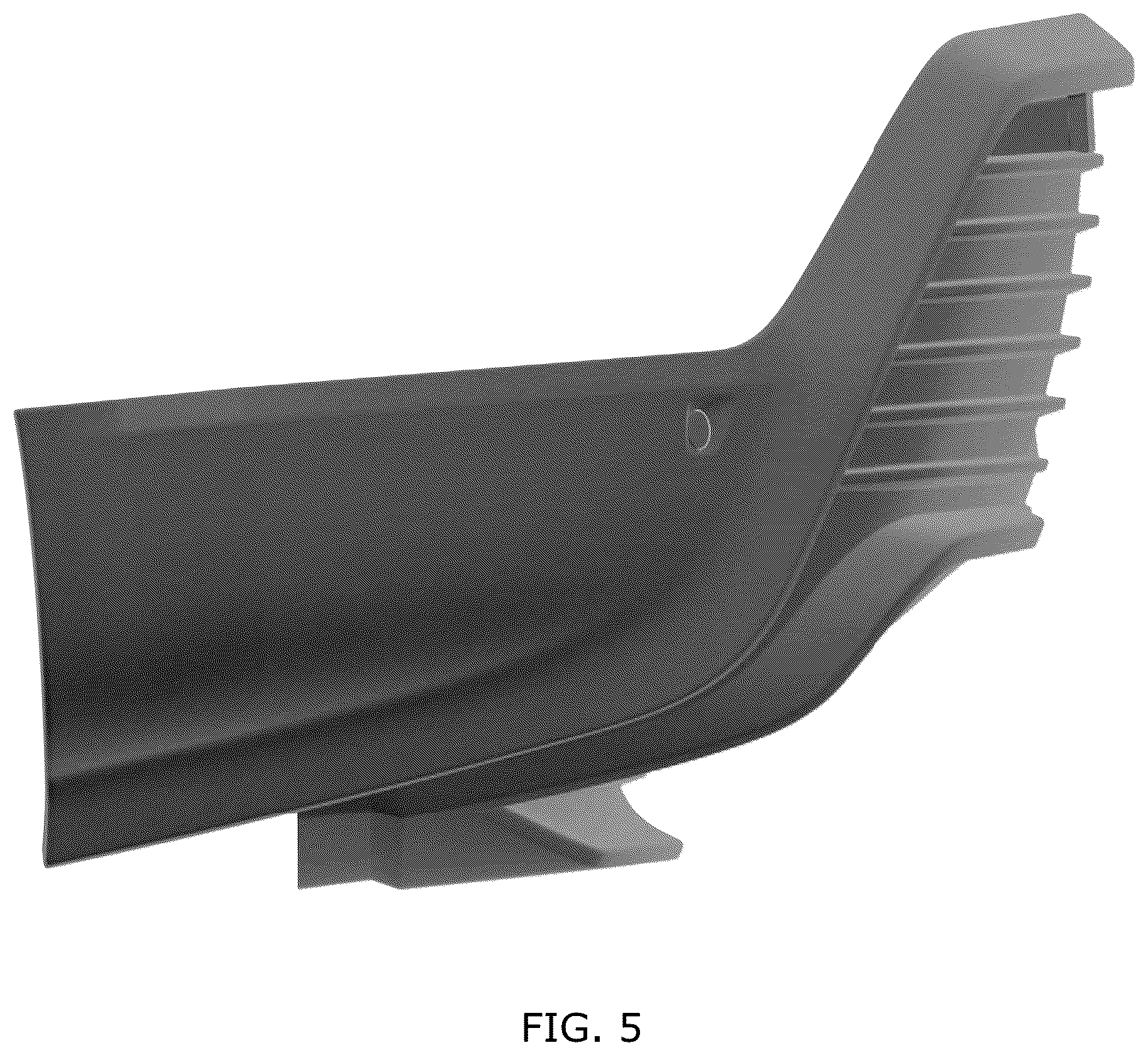 Patent USD1044653 Figure 5 – Rear diffuser for motor vehicle