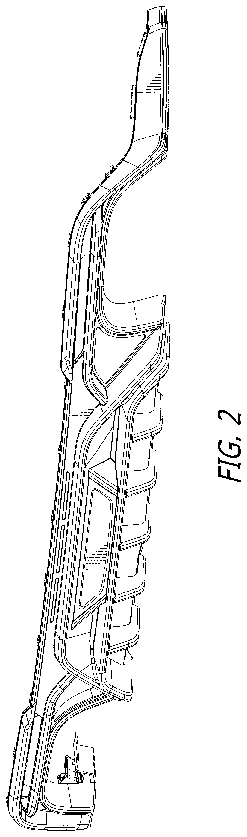 Patent USD1044654 Figure 2 – Automotive rear diffuser