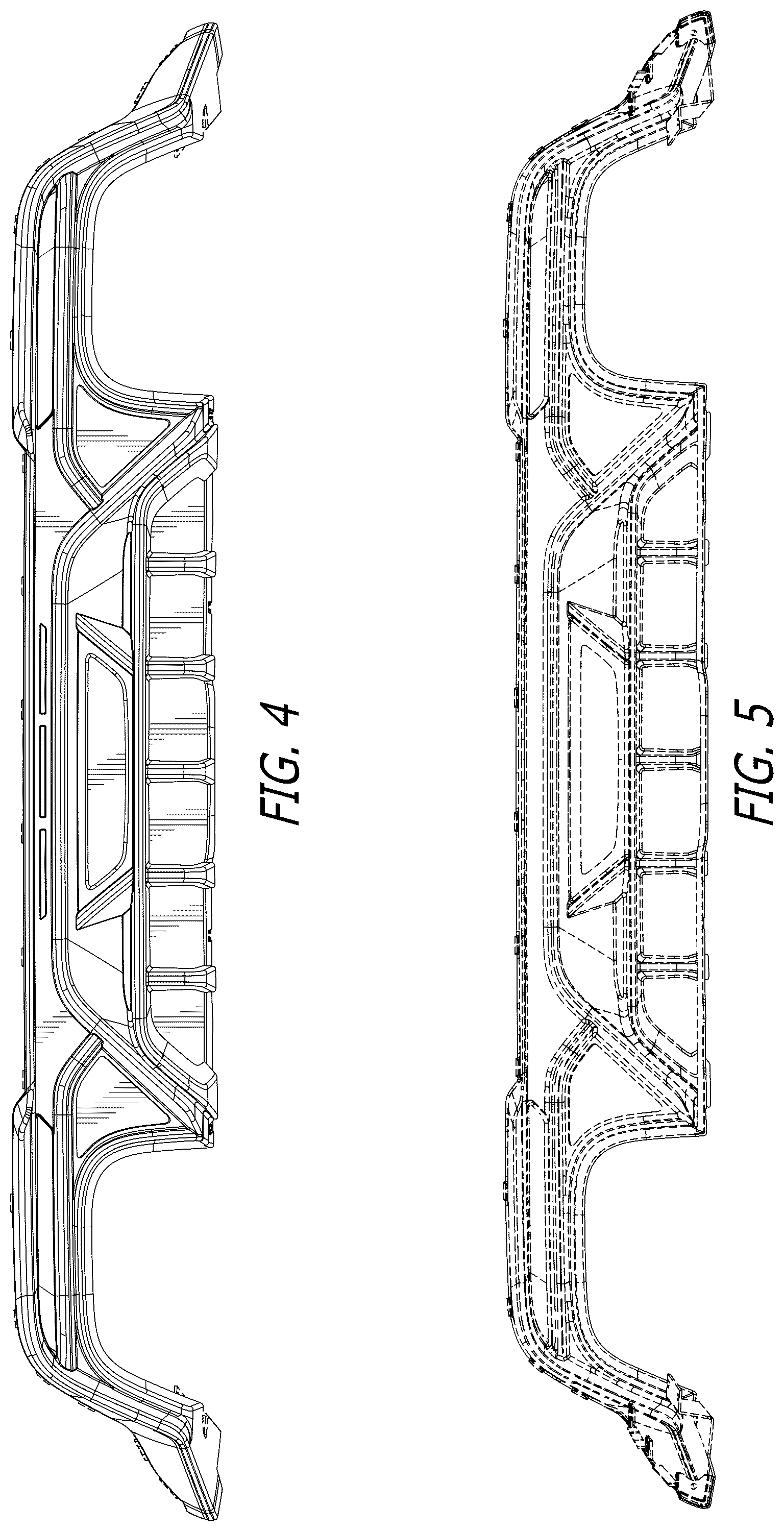 Patent USD1044654 Figure 4 – Automotive rear diffuser