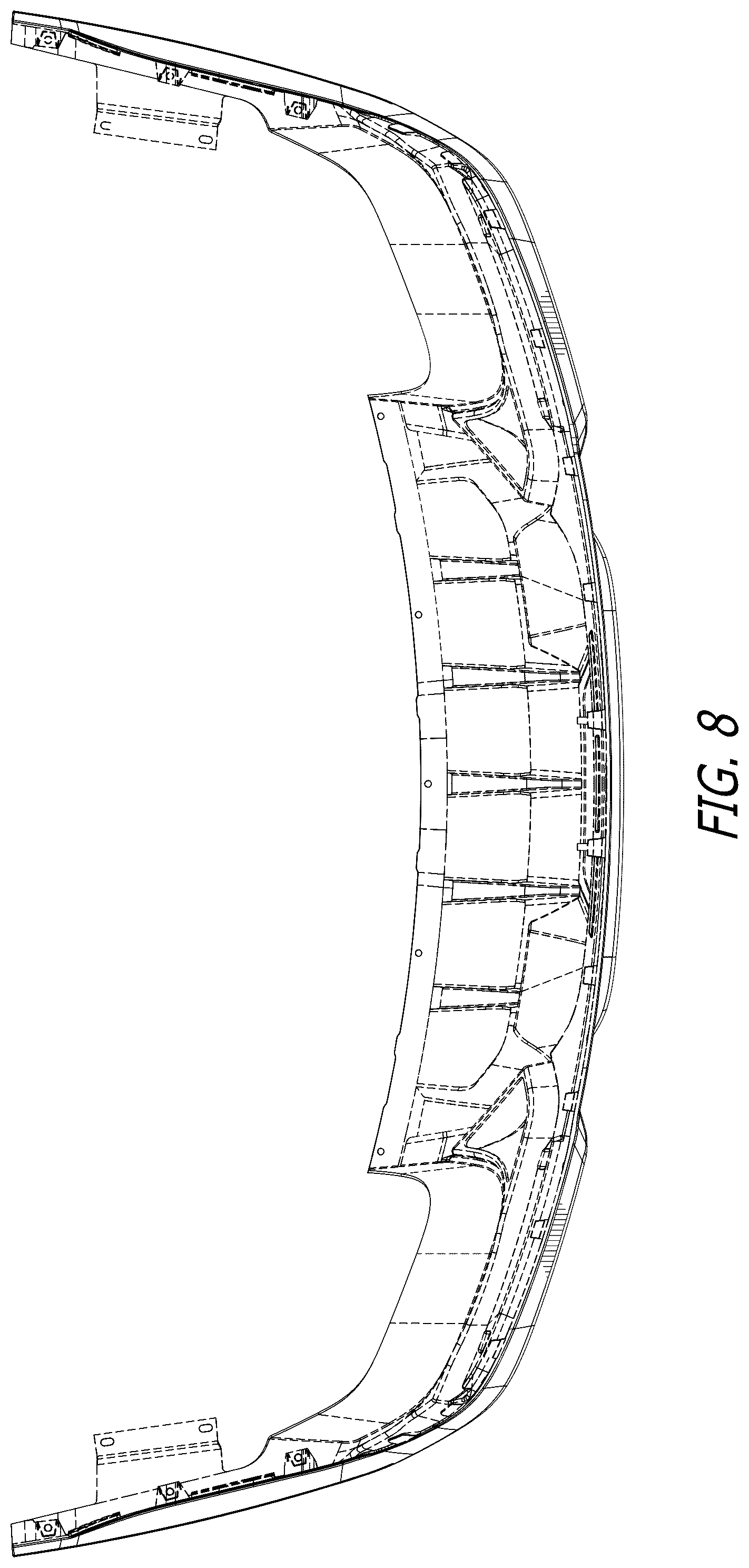 Patent USD1044654 Figure 6 – Automotive rear diffuser