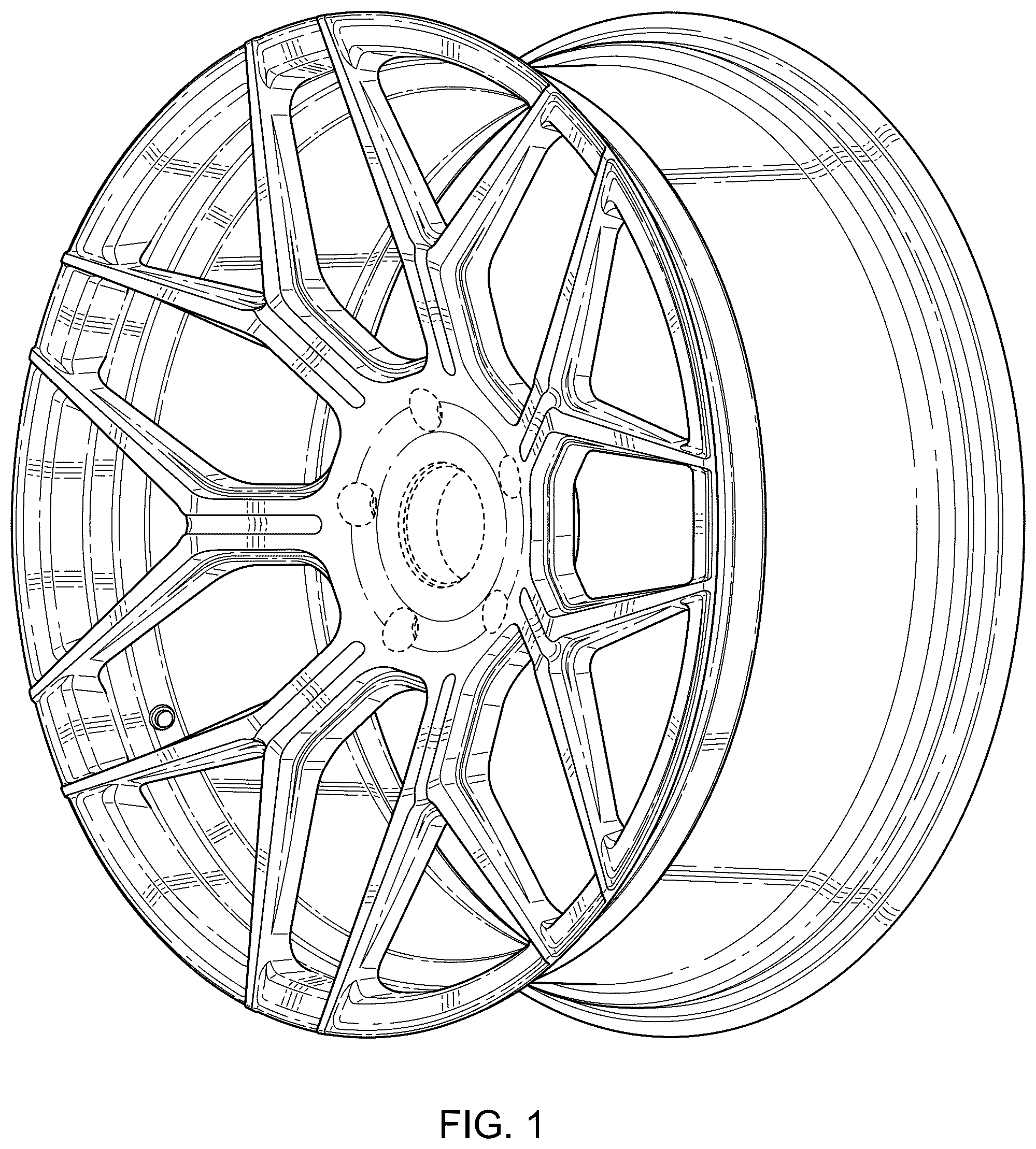 Patent USD1044657 Figure 1 – Wheel for an automobile