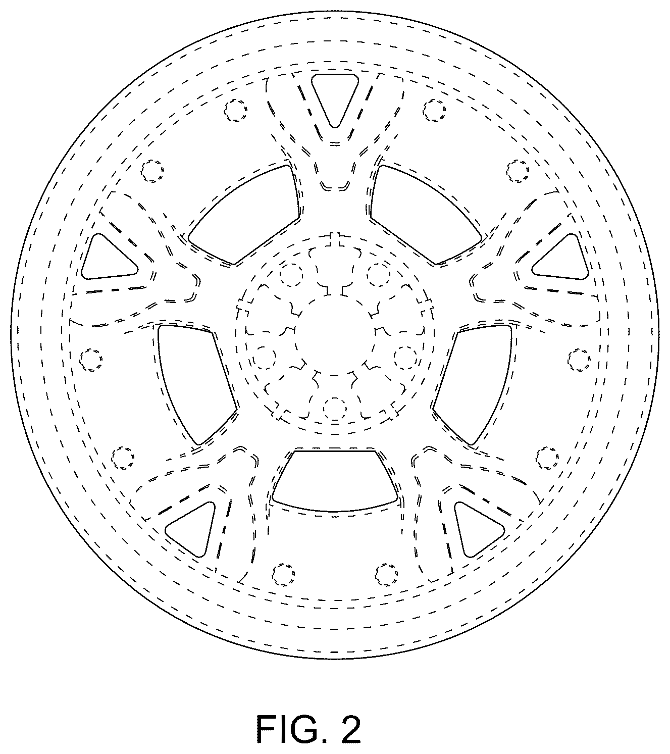Patent USD1044658 Figure 2 – Wheel hub