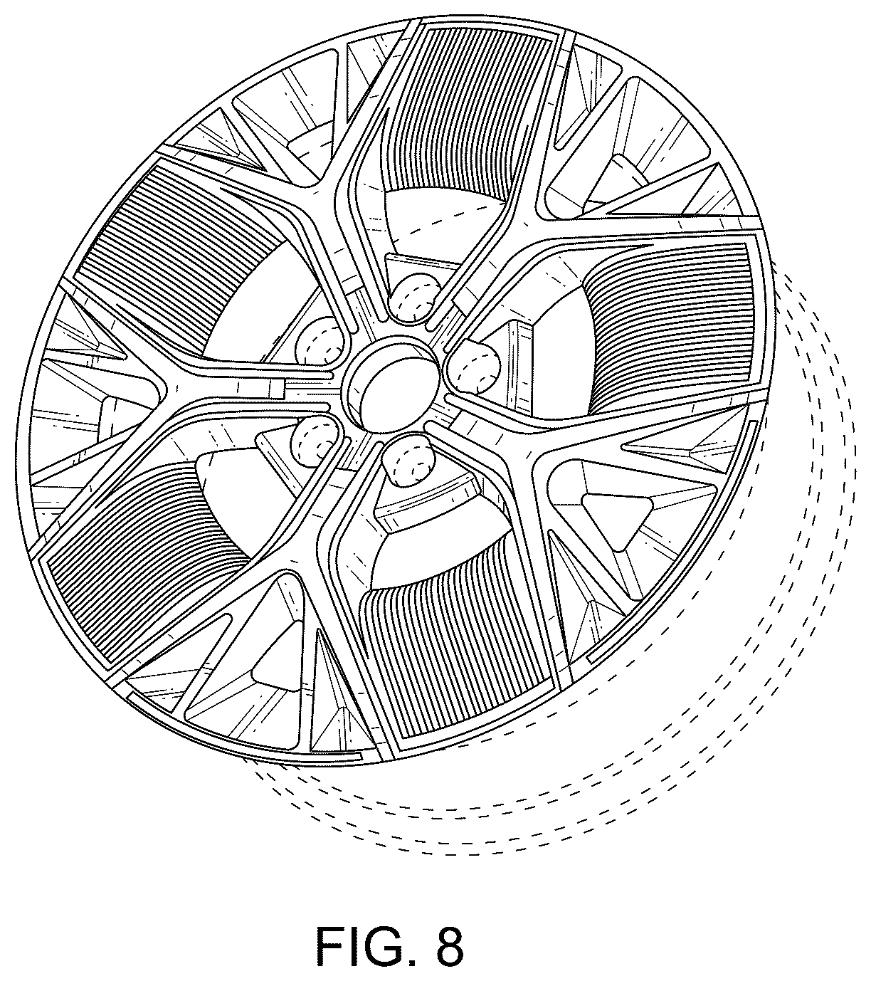 Patent USD1044658 Figure 8 – Wheel hub