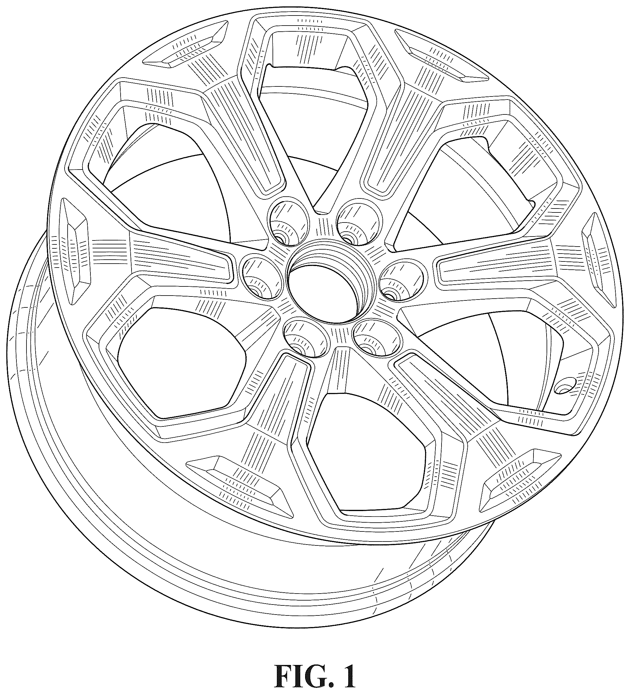 Patent USD1044659 Figure 1 – Vehicle wheel