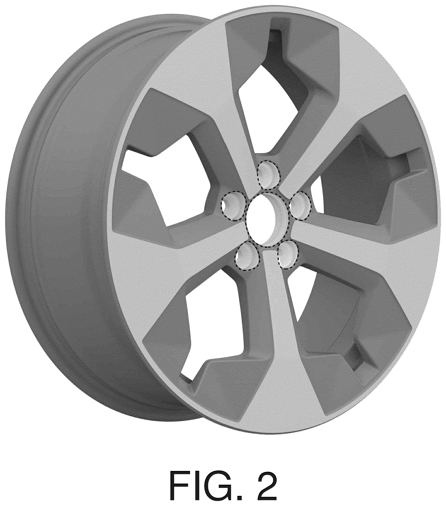 Patent USD1044661 Figure 2 – Vehicle rim