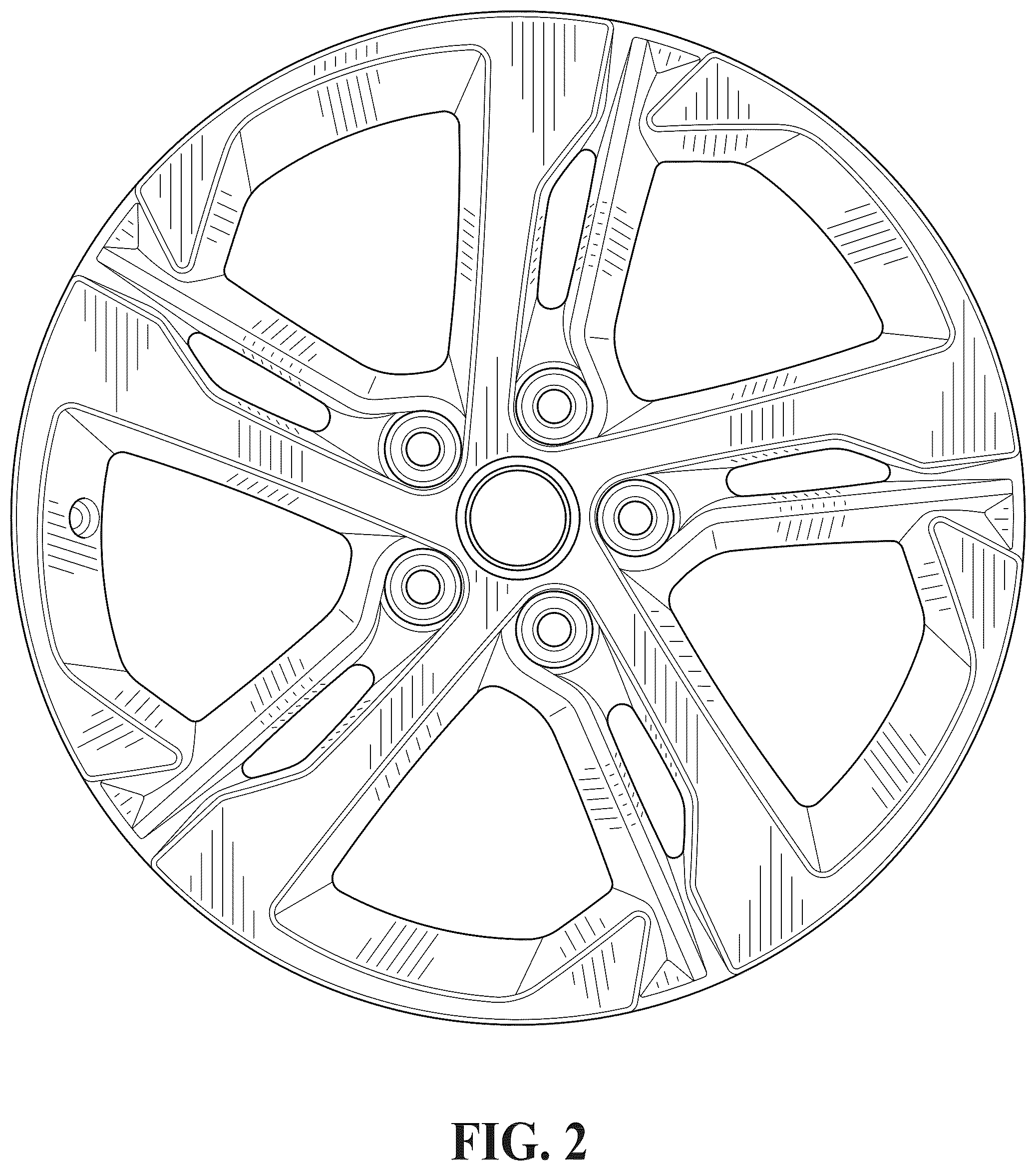 Patent USD1044663 Figure 2 – Vehicle wheel