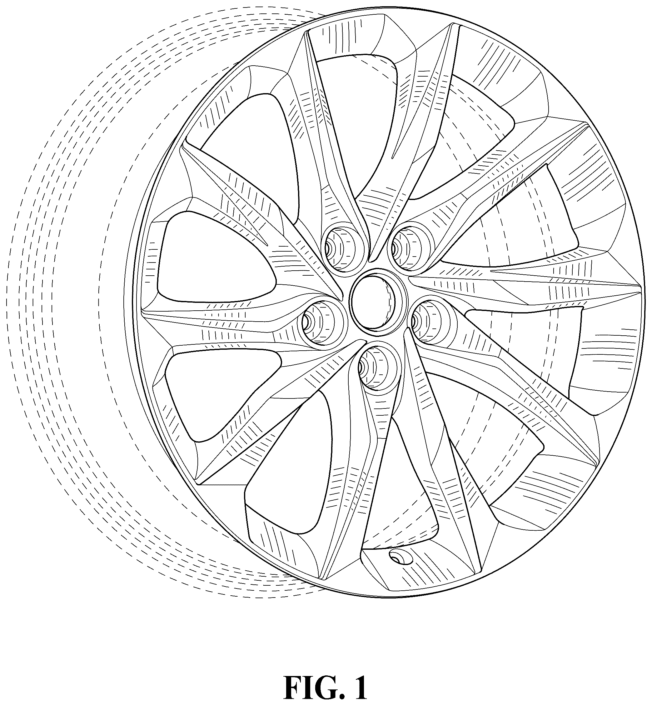 Patent USD1044664 Figure 1 – Vehicle wheel