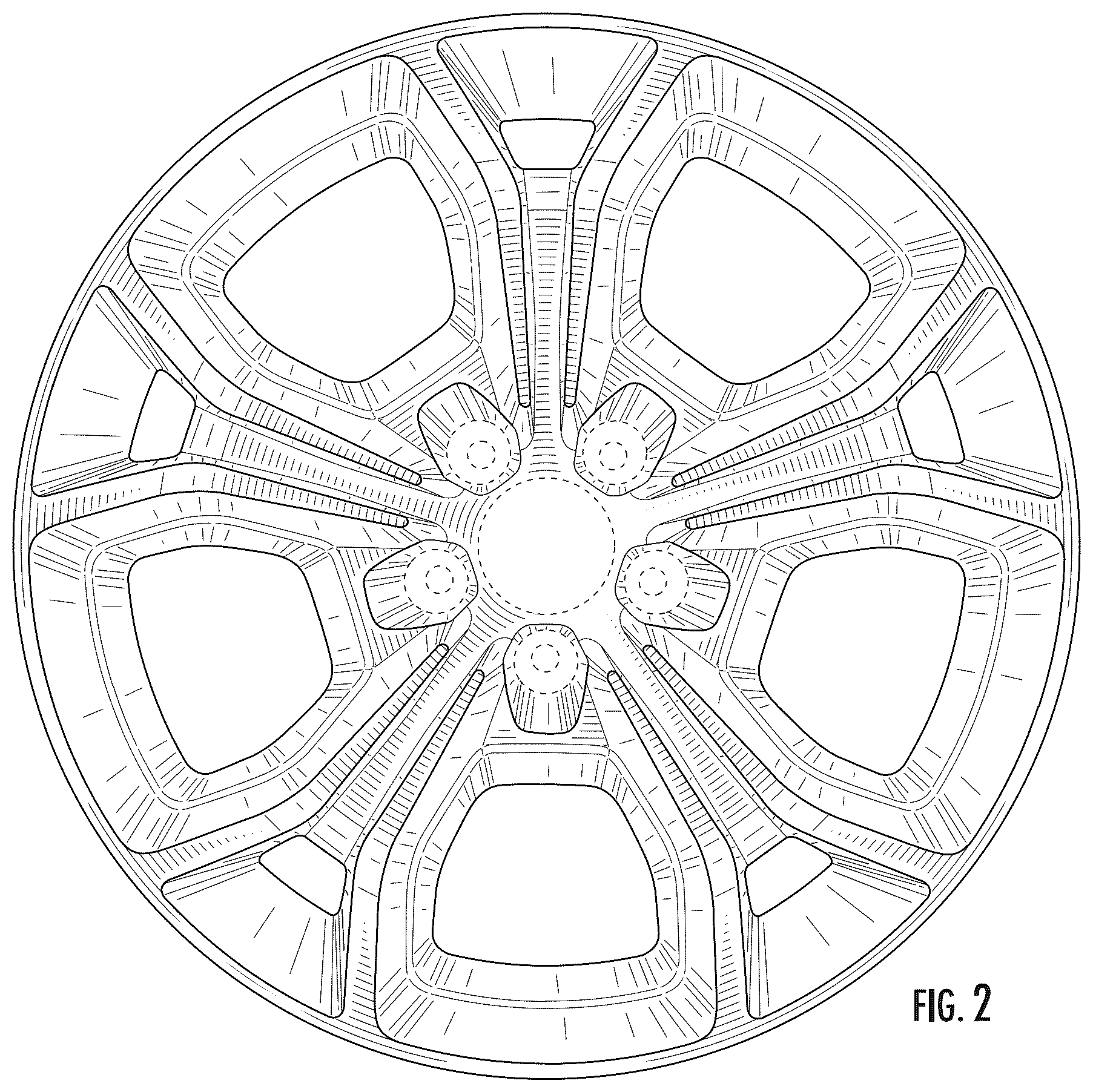 Patent USD1044665 Figure 2 – Vehicle wheel