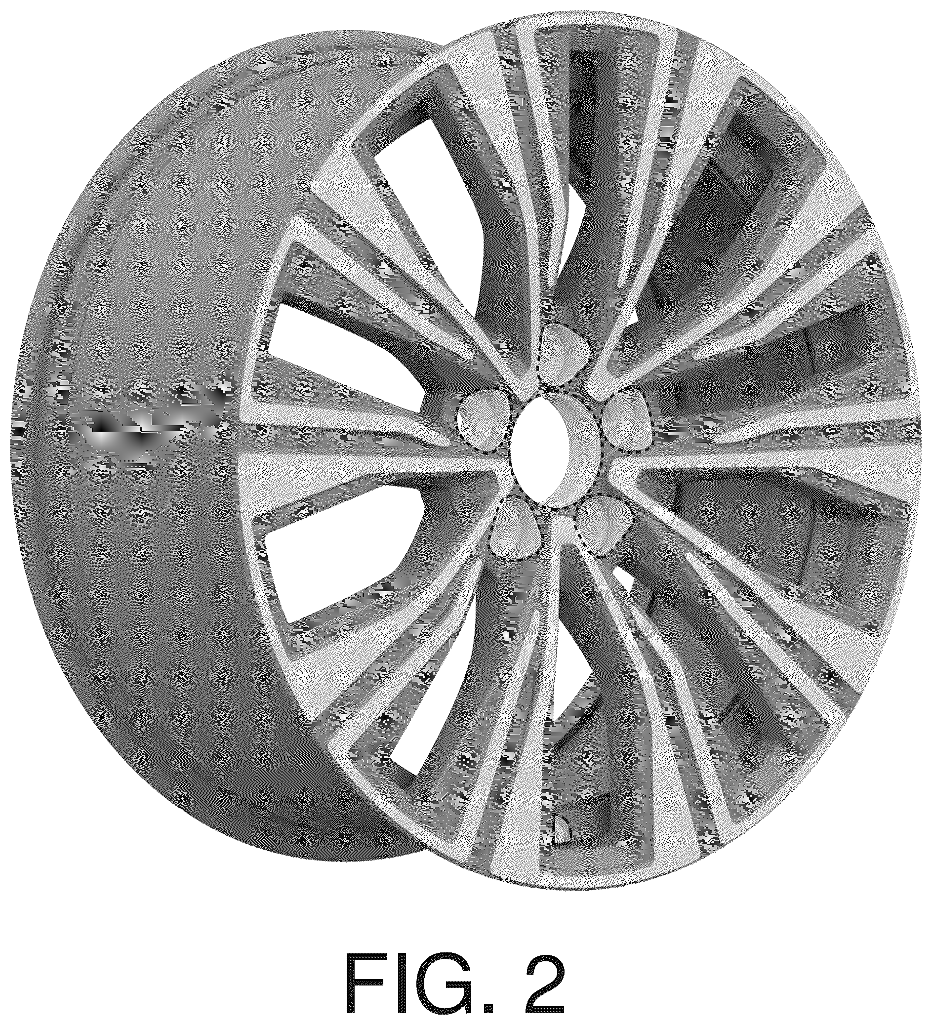 Patent USD1044669 Figure 2 – Vehicle rim