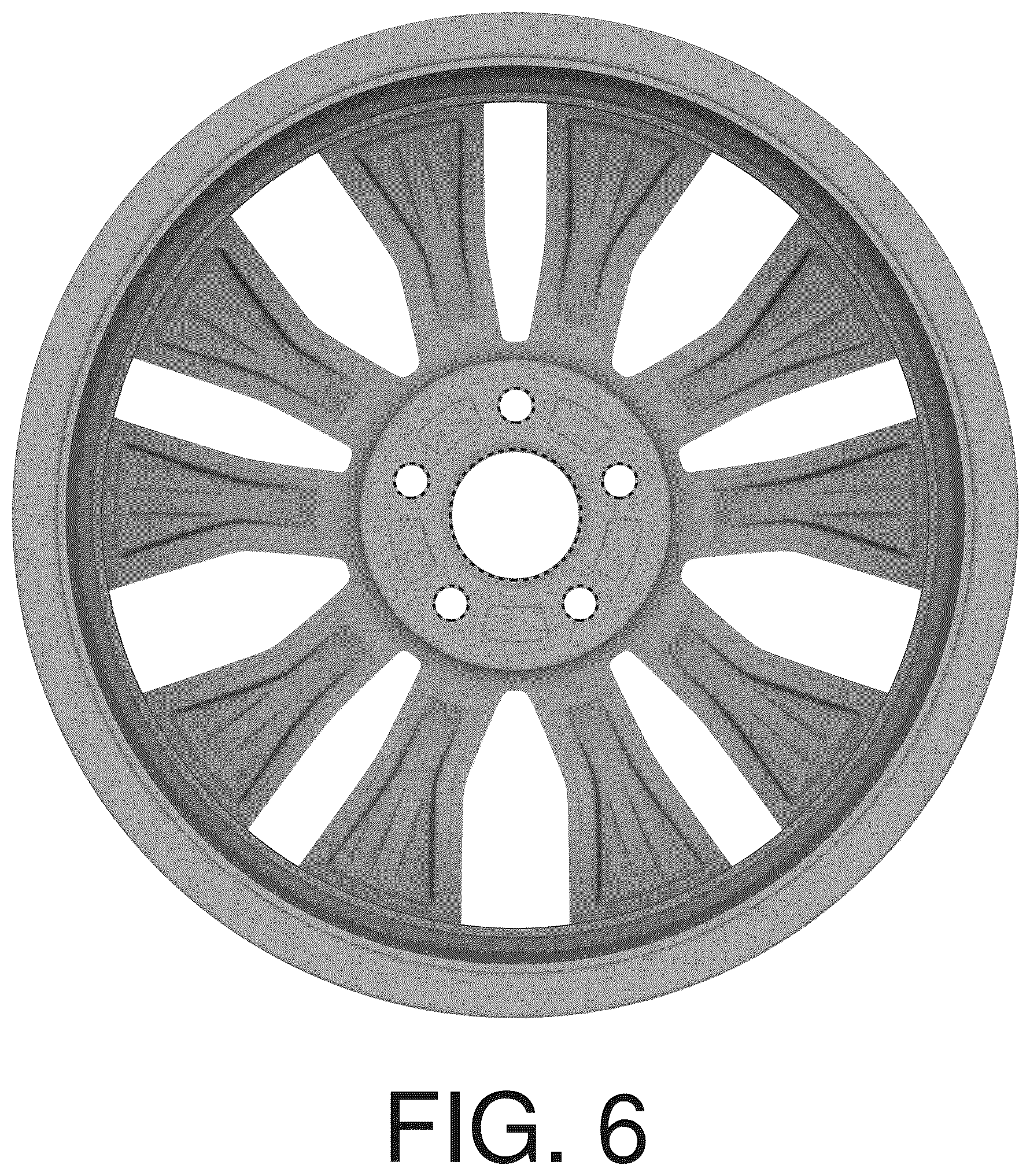 Patent USD1044669 Figure 6 – Vehicle rim