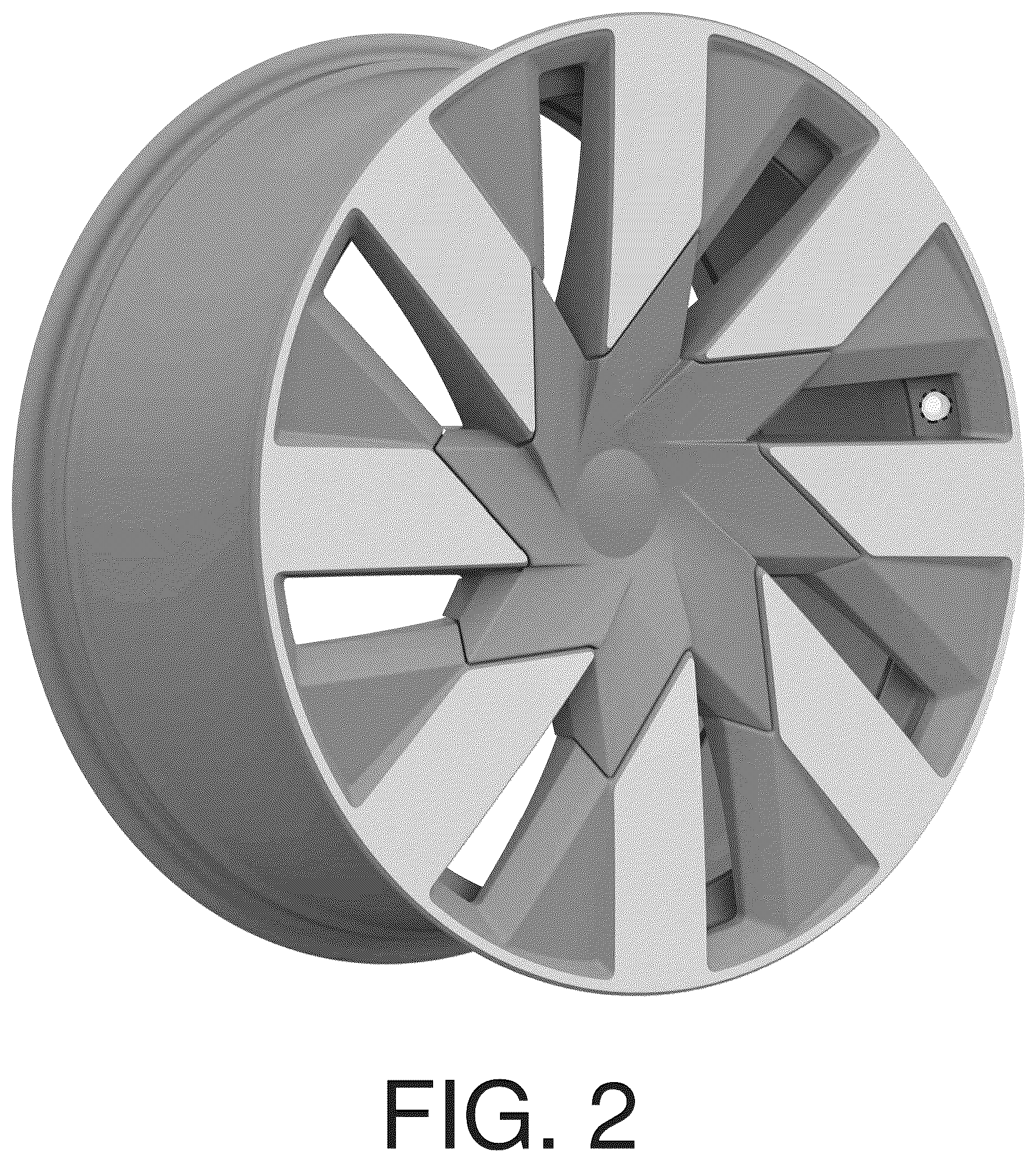 Patent USD1044670 Figure 2 – Vehicle rim