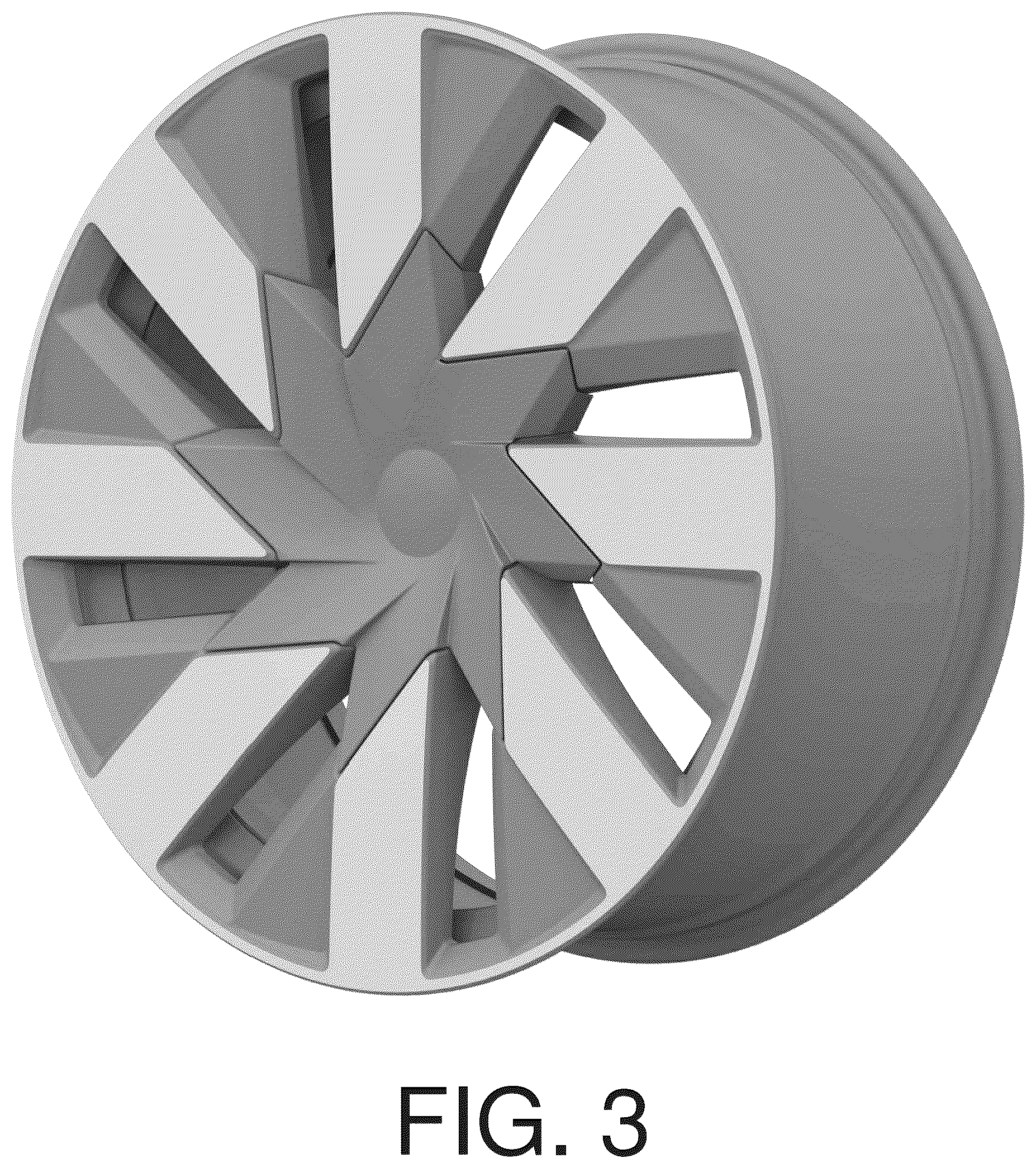 Patent USD1044670 Figure 3 – Vehicle rim