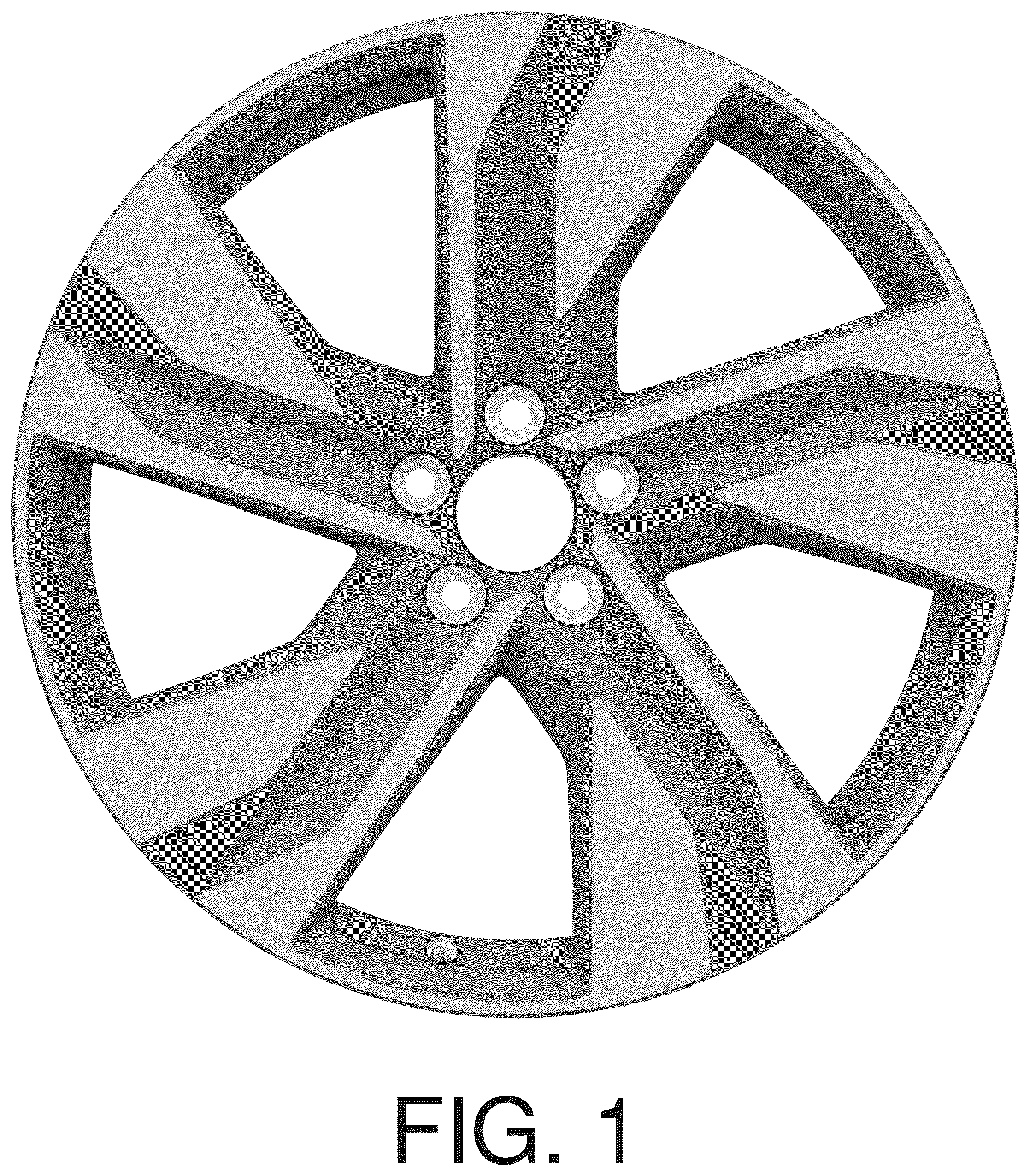 Patent USD1044671 Figure 1 – Vehicle rim