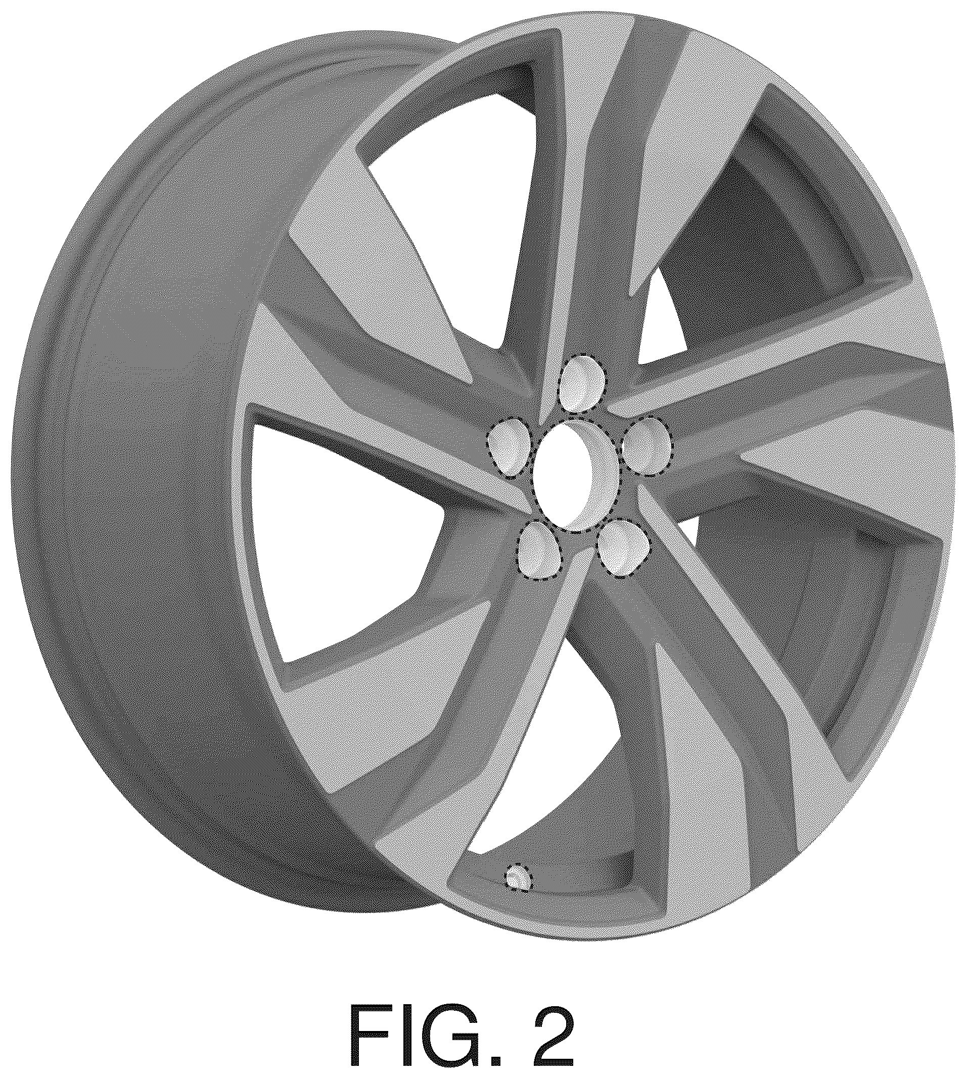 Patent USD1044671 Figure 2 – Vehicle rim
