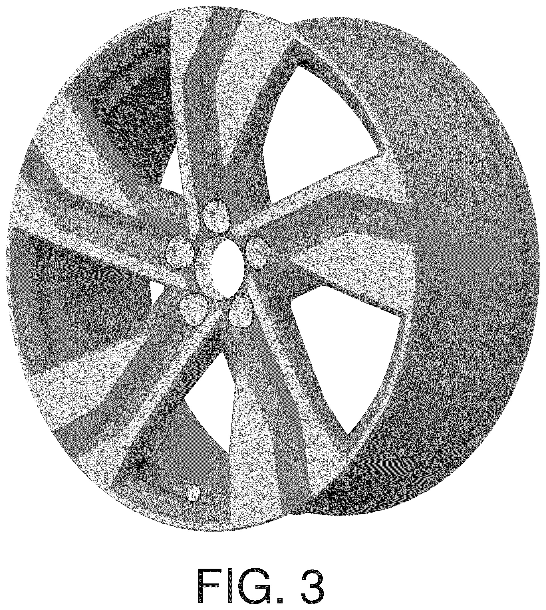 Patent USD1044671 Figure 3 – Vehicle rim