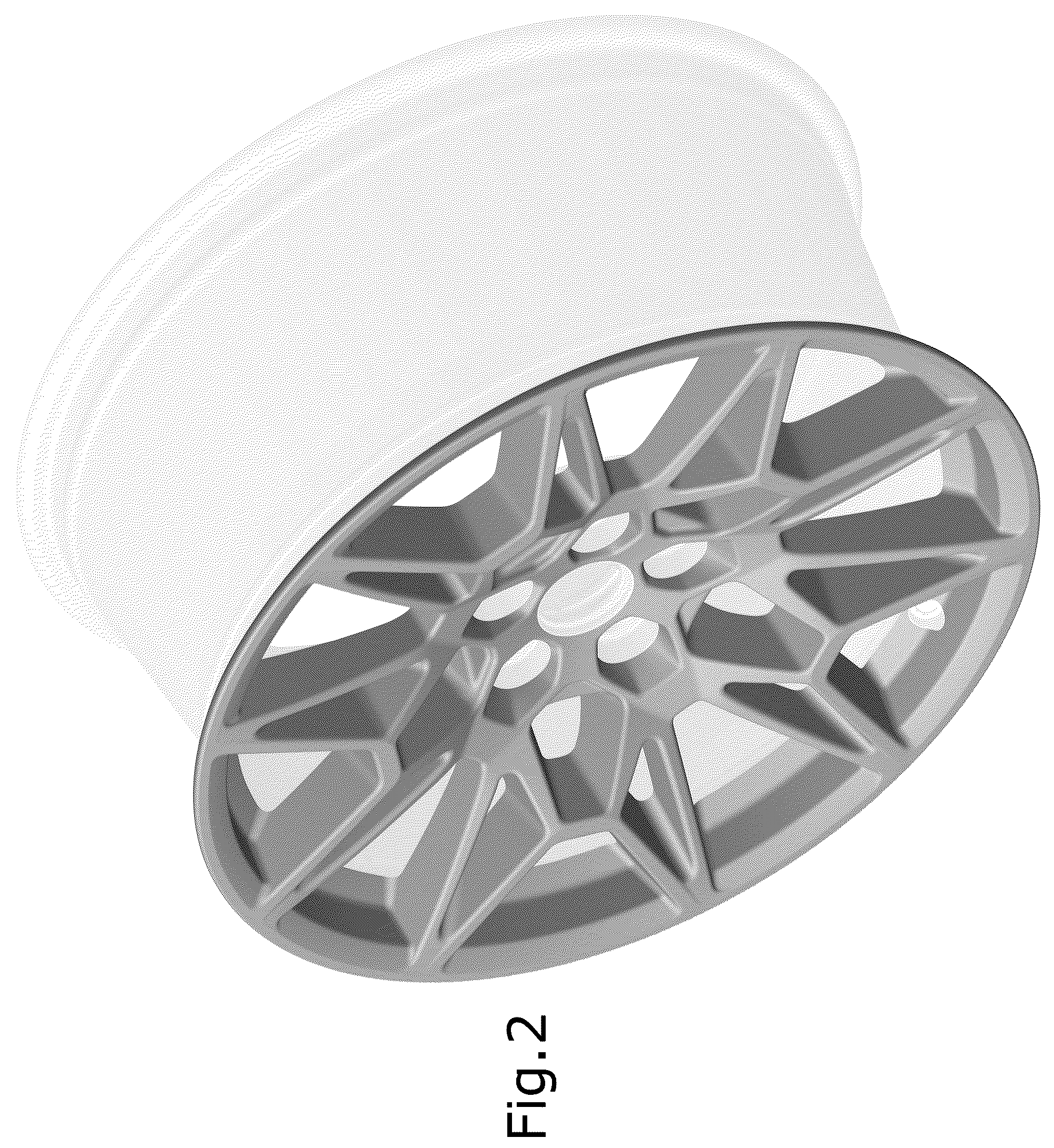 Patent USD1044672 Figure 2 – Vehicle wheel