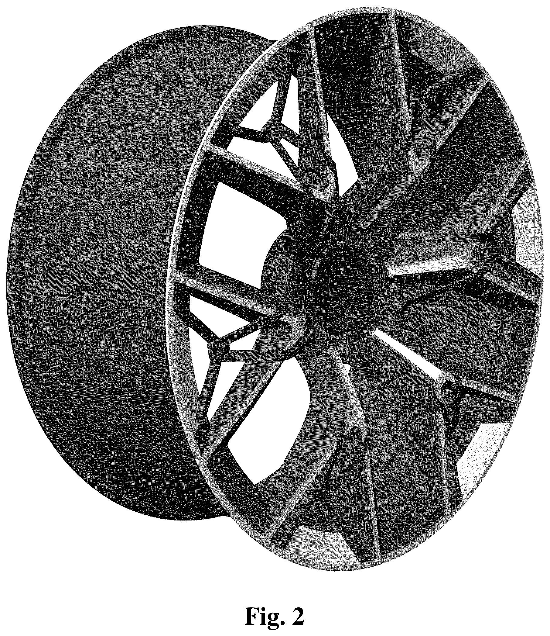 Patent USD1044673 Figure 2 – Vehicle wheel rim