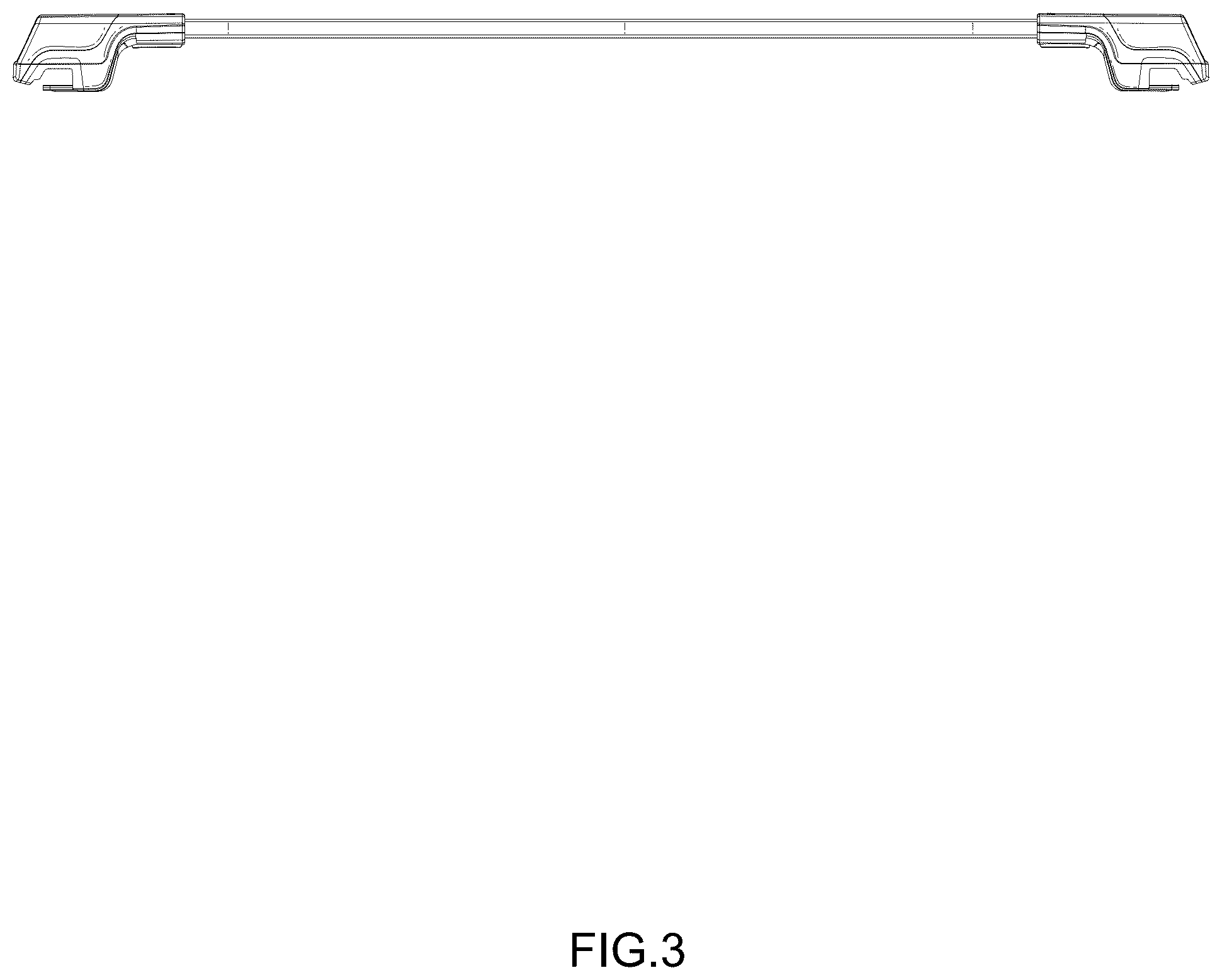 Patent USD1044683 Figure 3 – Crossbar for car