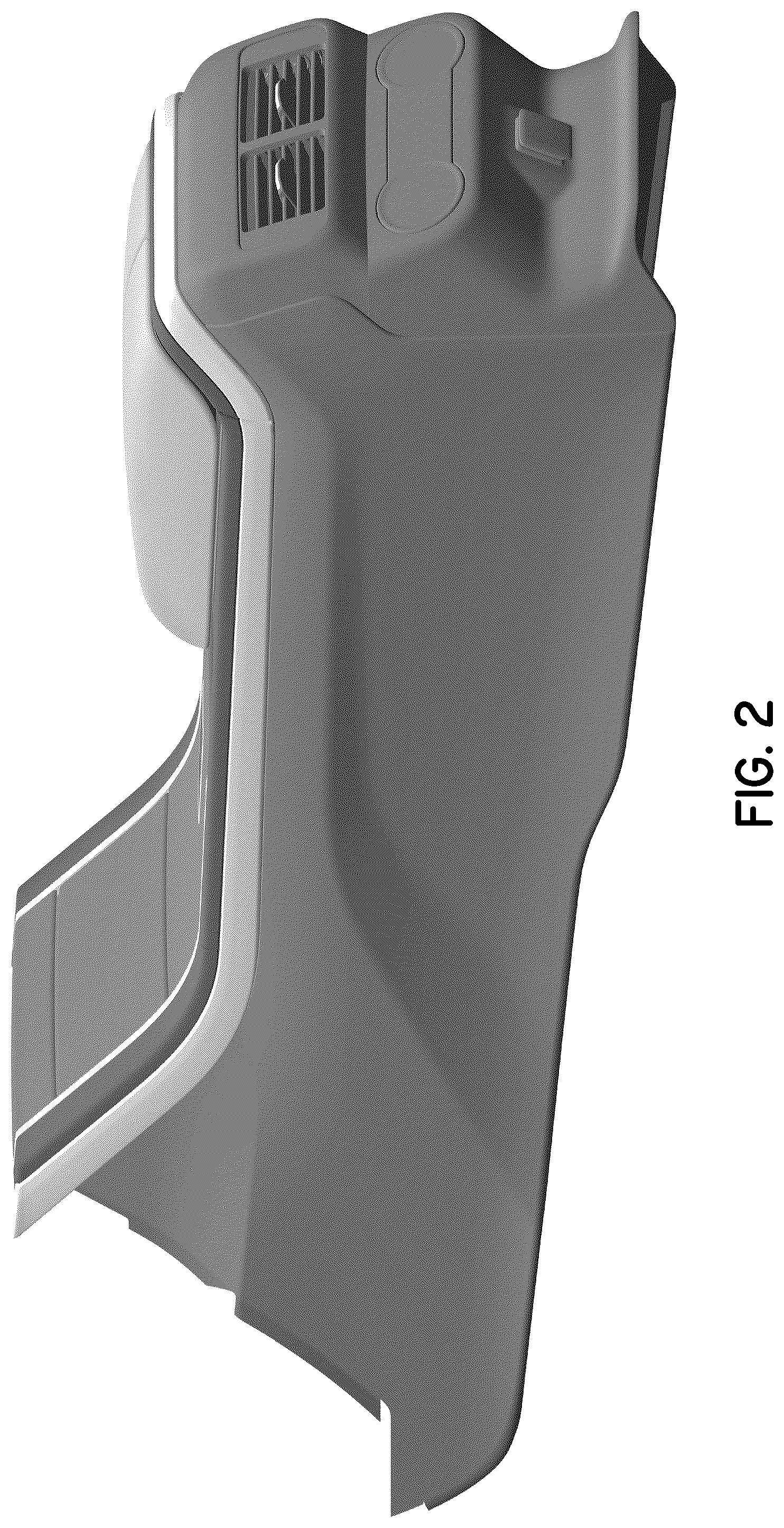 Patent USD1044685 Figure 2 – Vehicle center console