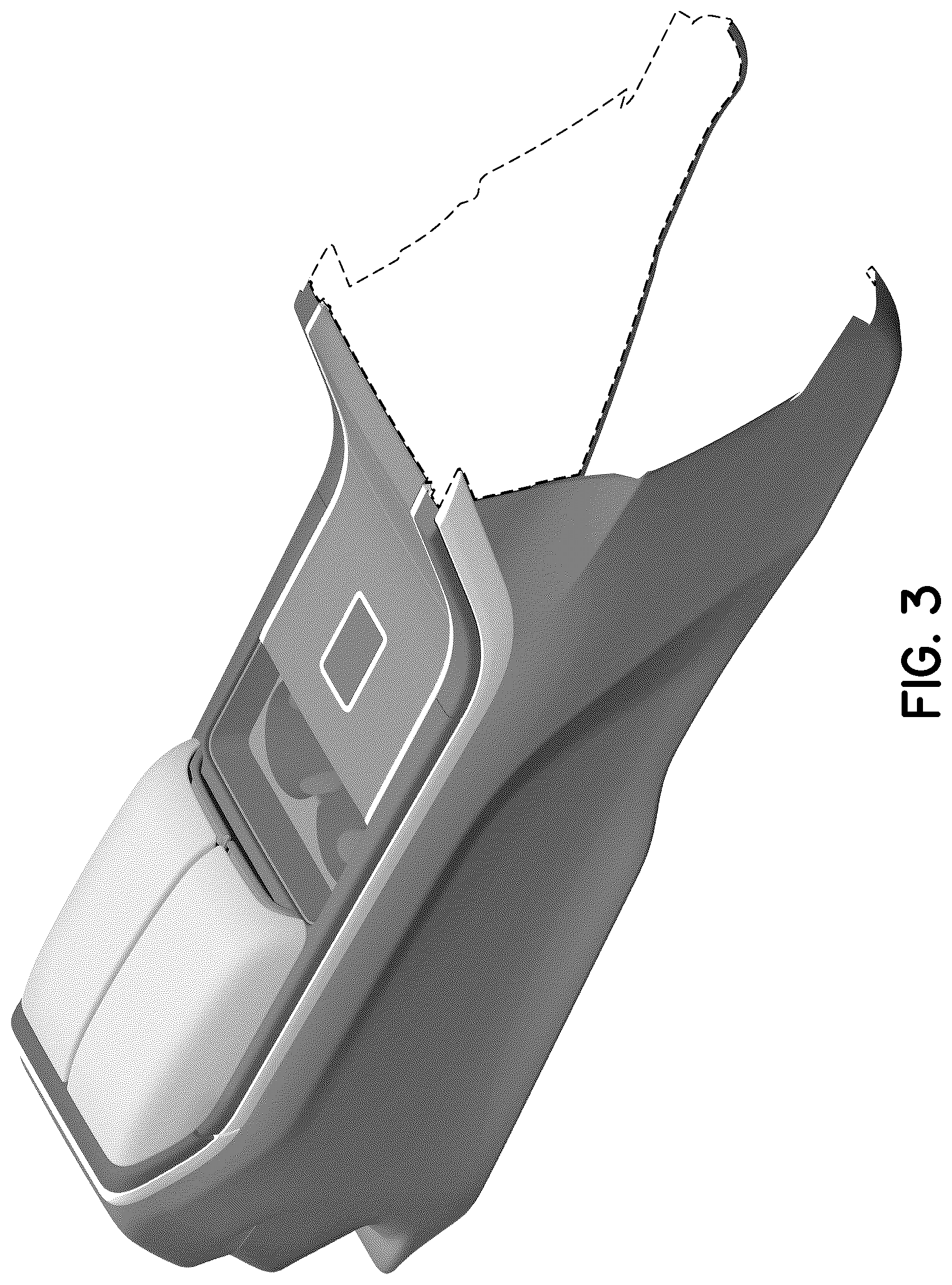 Patent USD1044685 Figure 3 – Vehicle center console