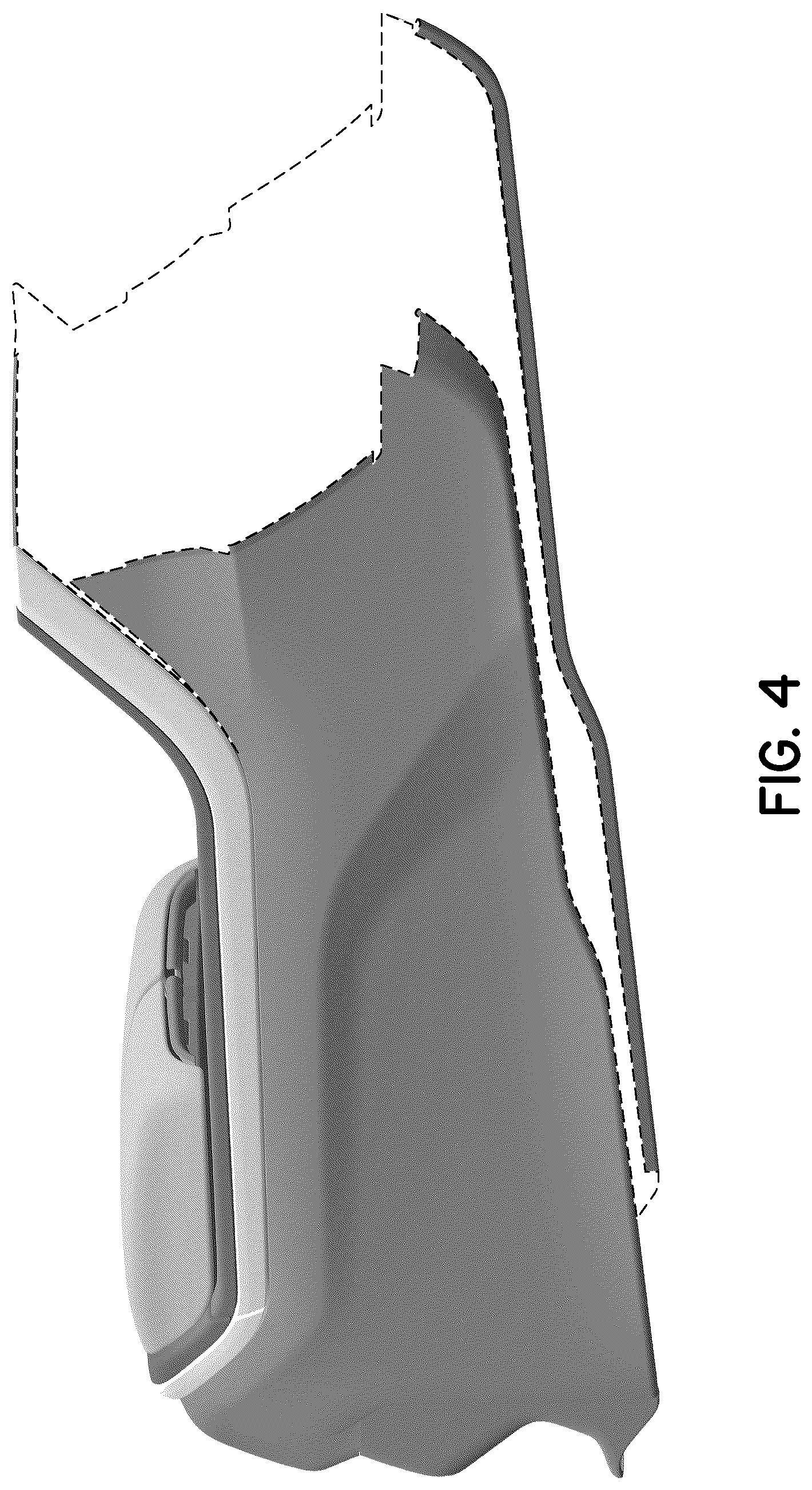 Patent USD1044685 Figure 4 – Vehicle center console