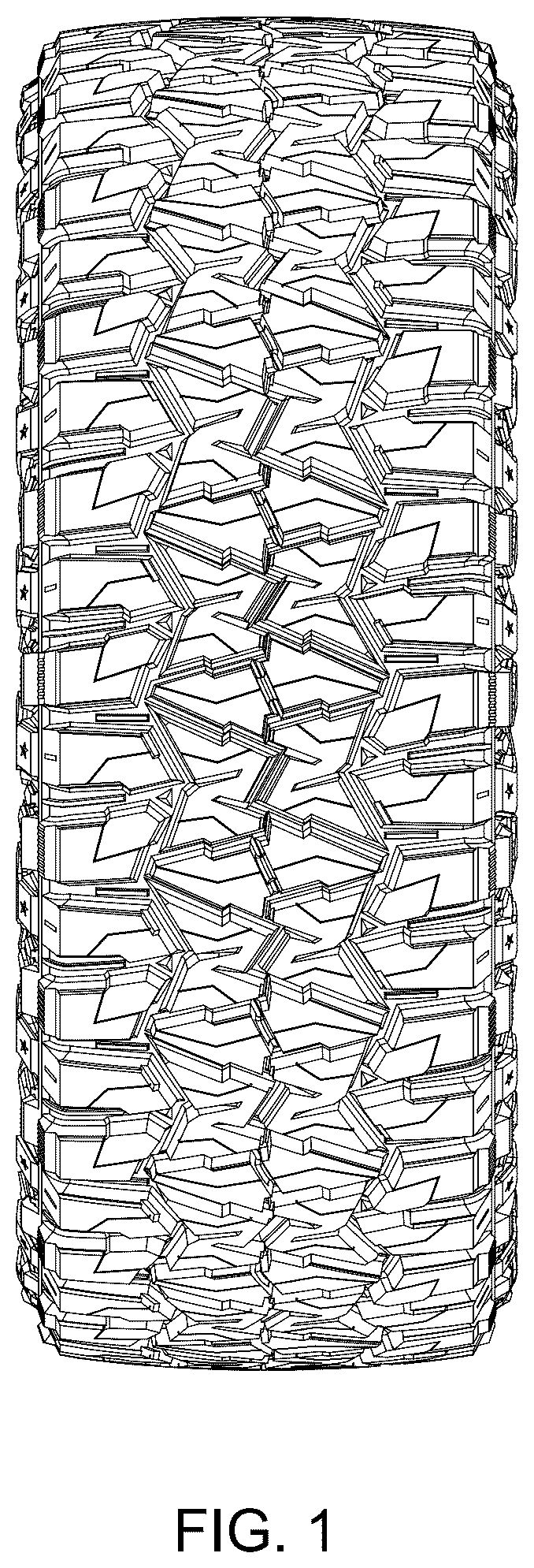 Patent USD1044696 — Tire — Figure 1