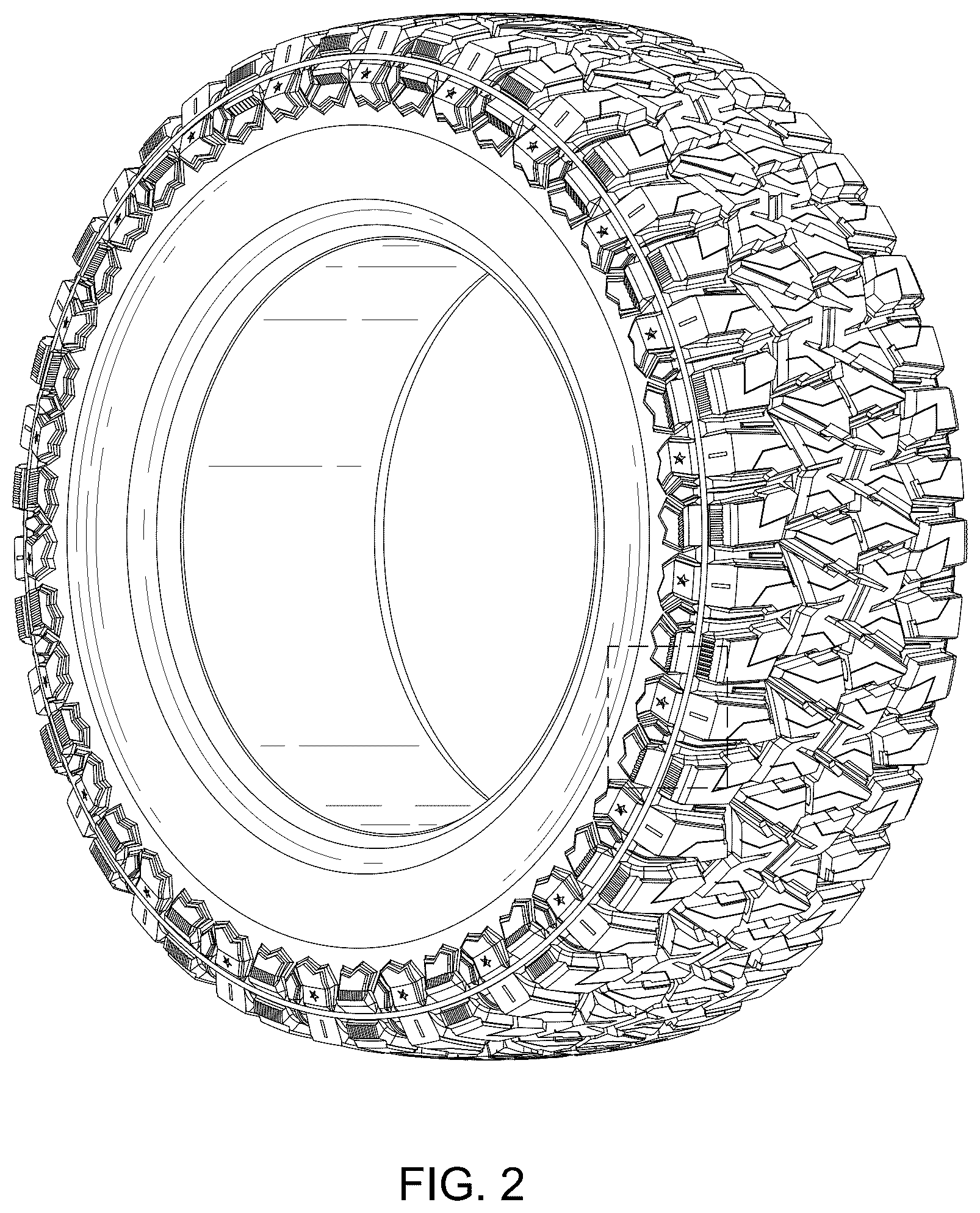 Patent USD1044696 Figure 2 – Tire