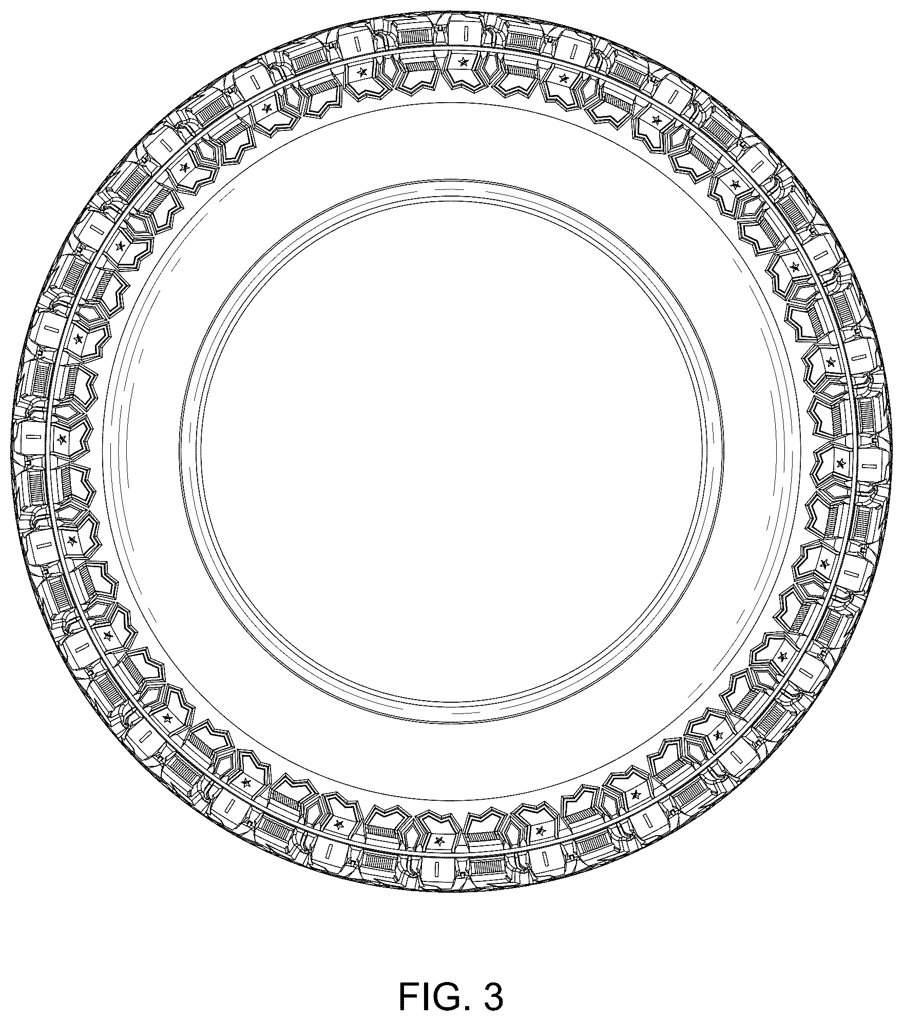 Patent USD1044696 Figure 3 – Tire