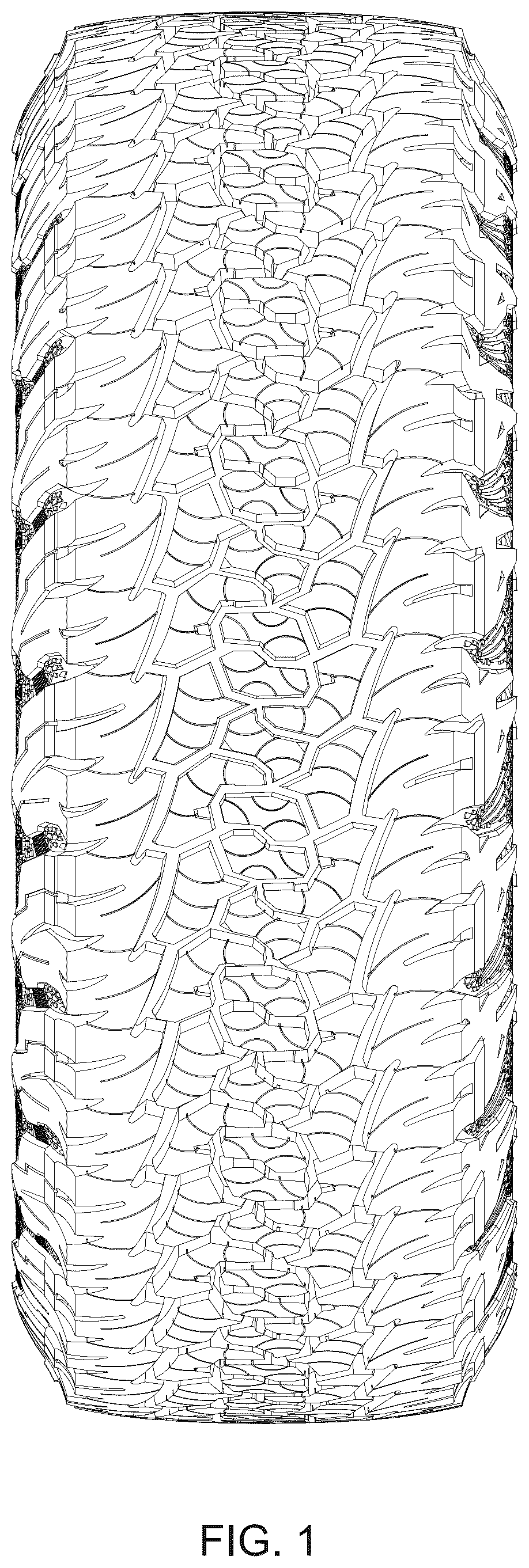 Patent USD1044697 Figure 1 – Tire
