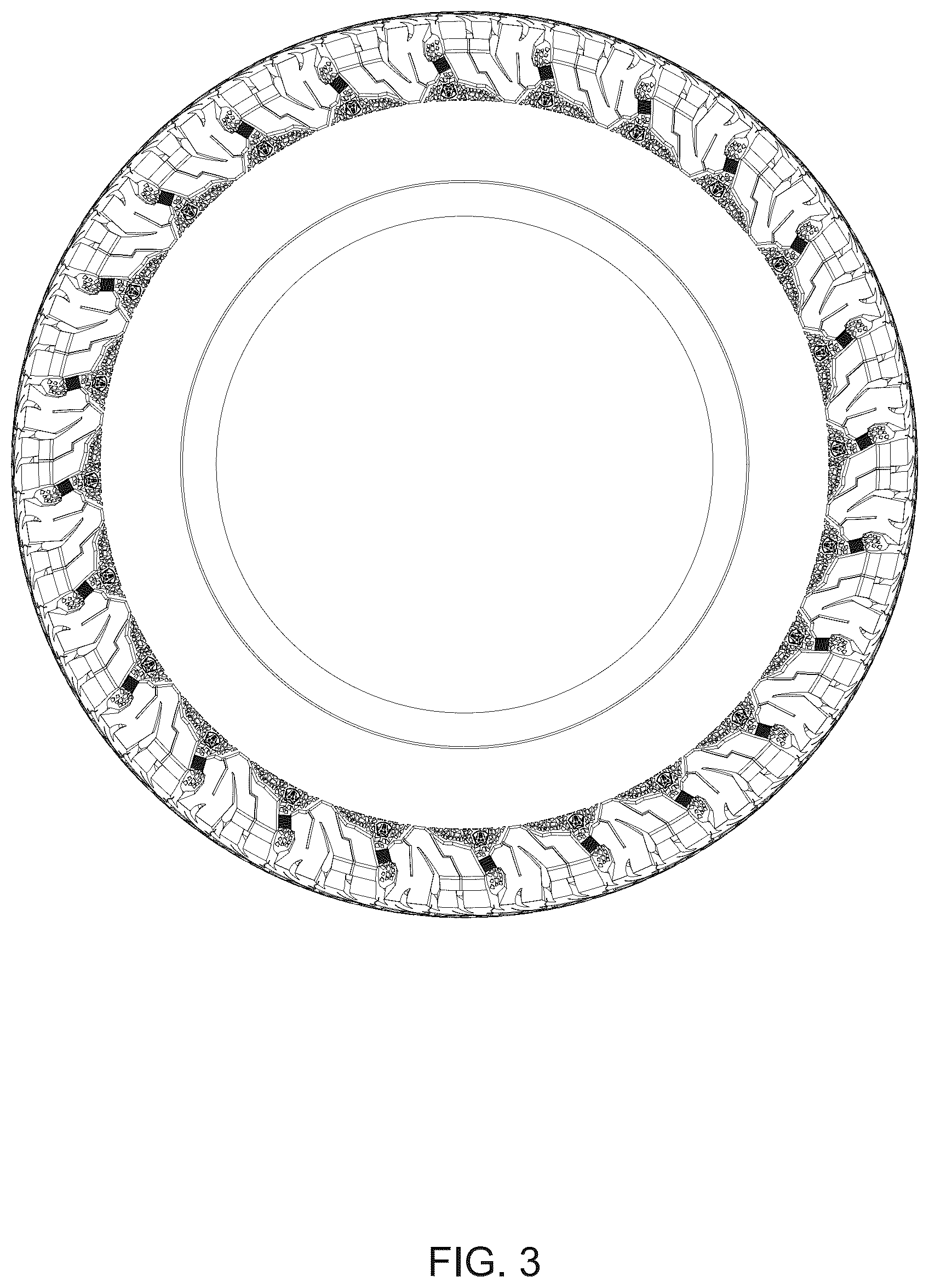Patent USD1044697 Figure 3 – Tire