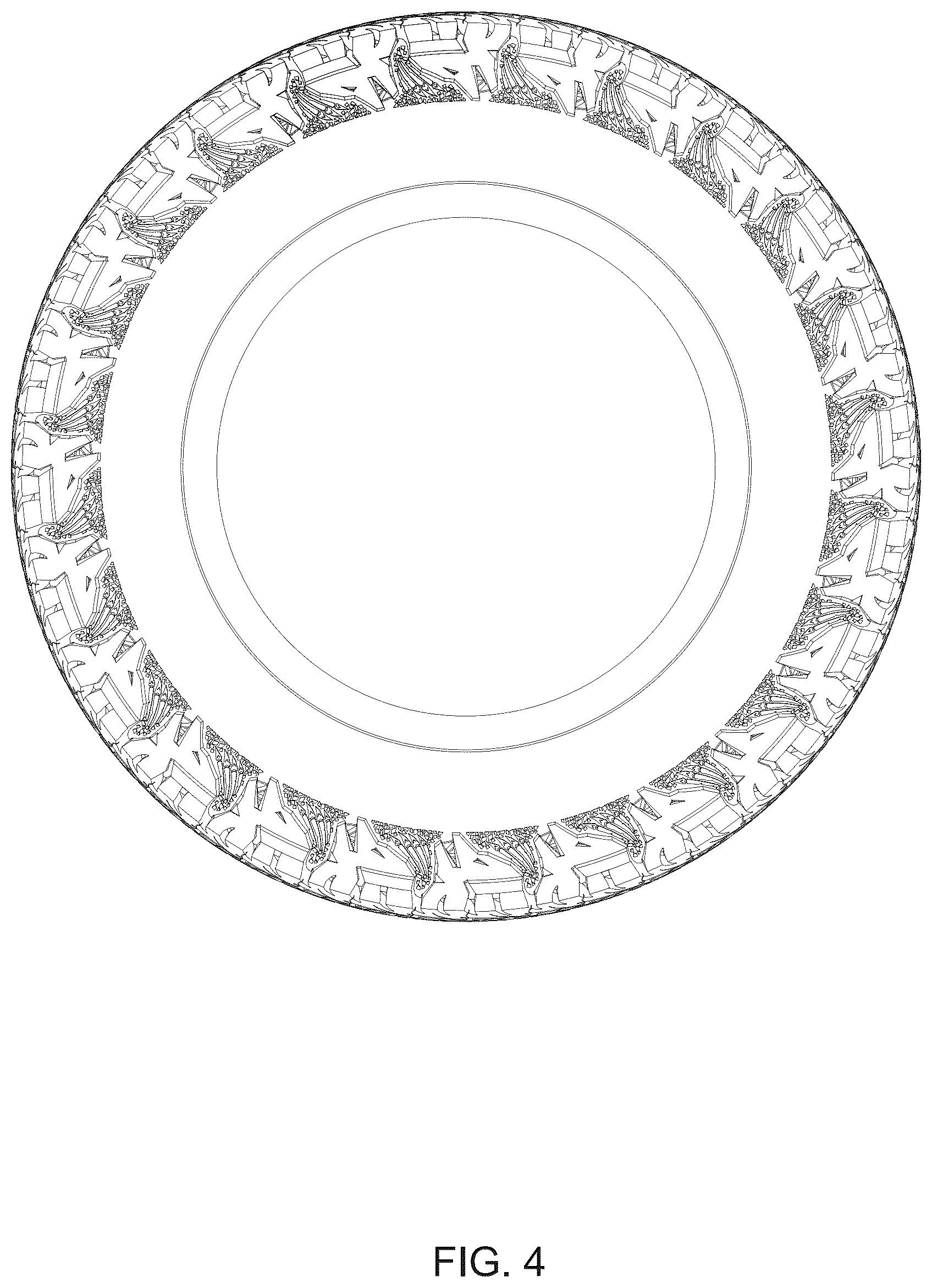 Patent USD1044697 Figure 4 – Tire