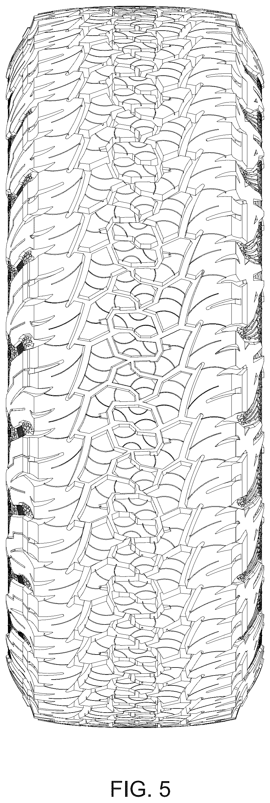 Patent USD1044697 Figure 5 – Tire