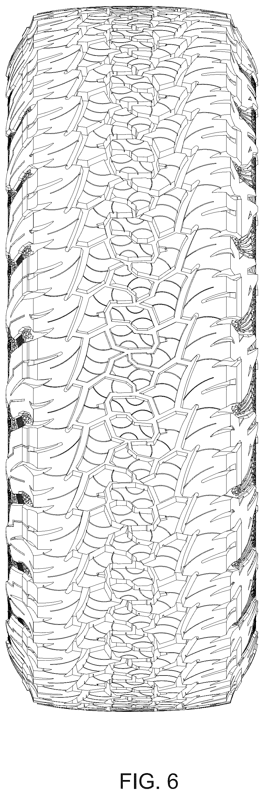Patent USD1044697 Figure 6 – Tire