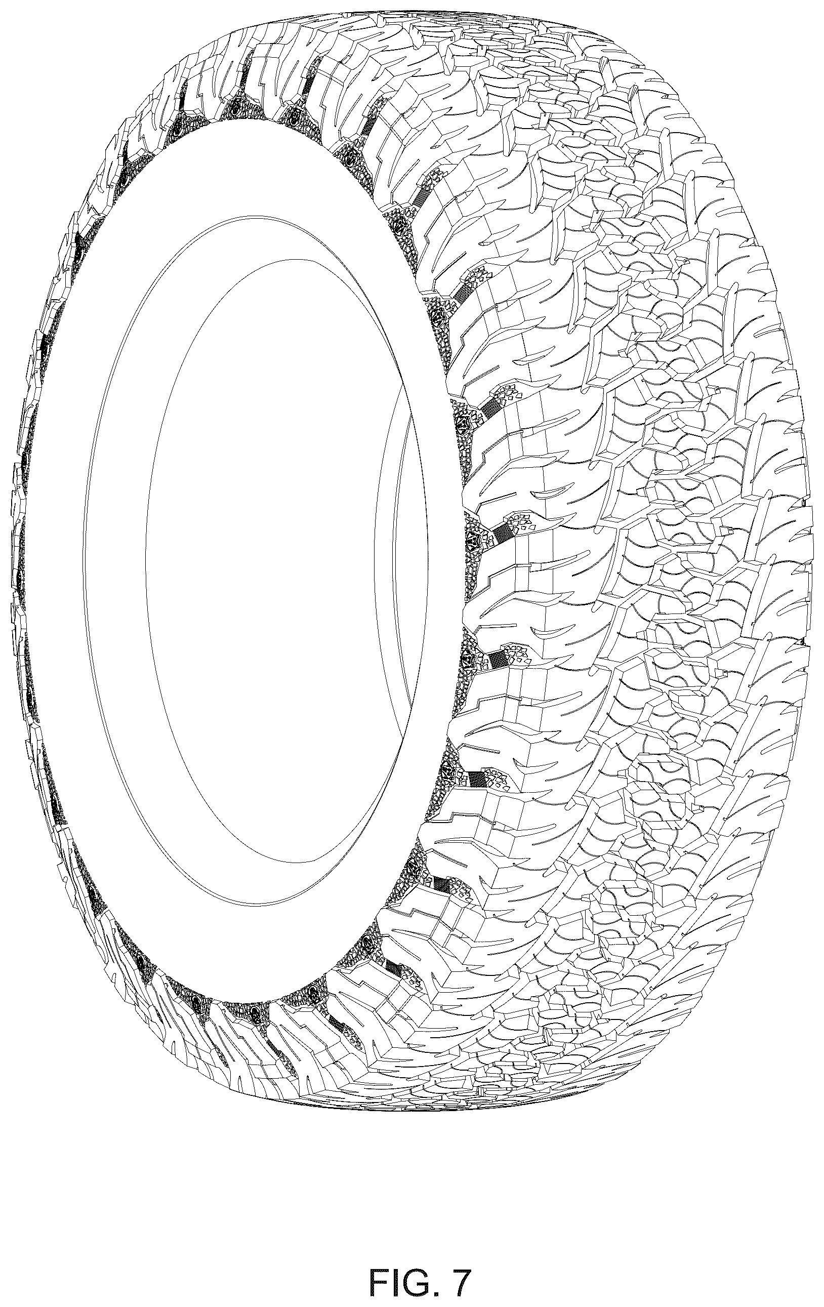 Patent USD1044697 Figure 7 – Tire
