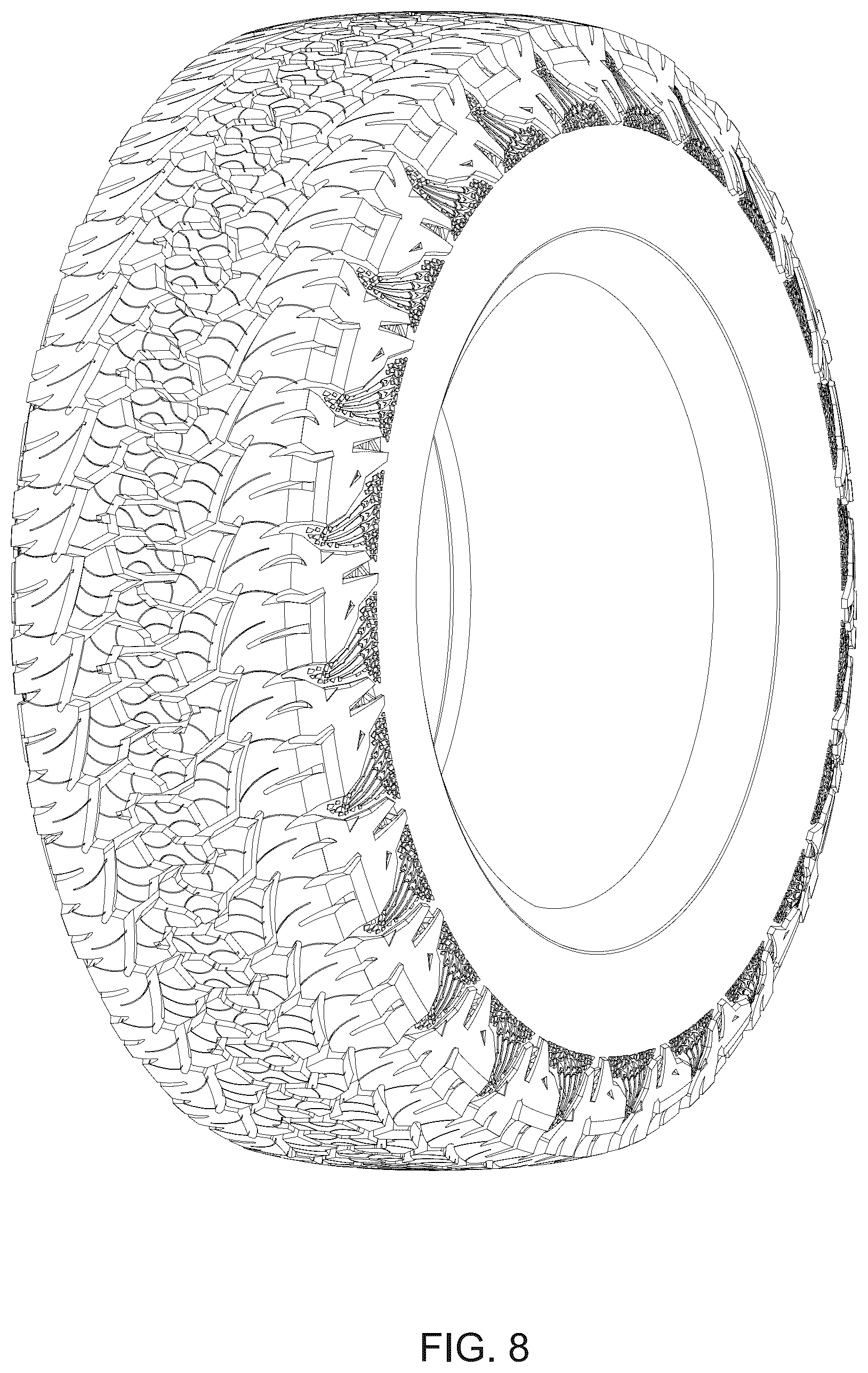 Patent USD1044697 Figure 8 – Tire