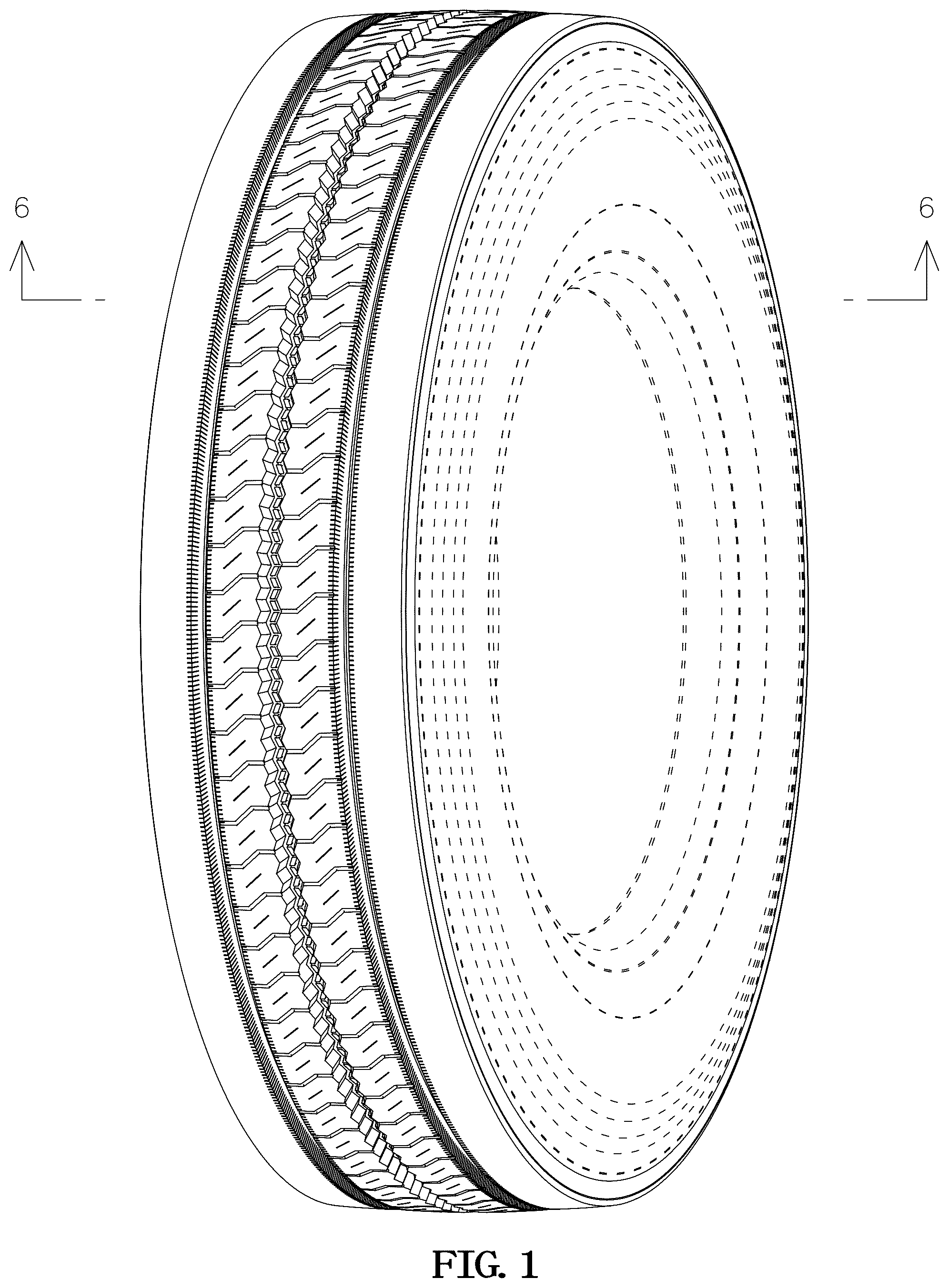 Patent USD1044698 Figure 1 – Tire