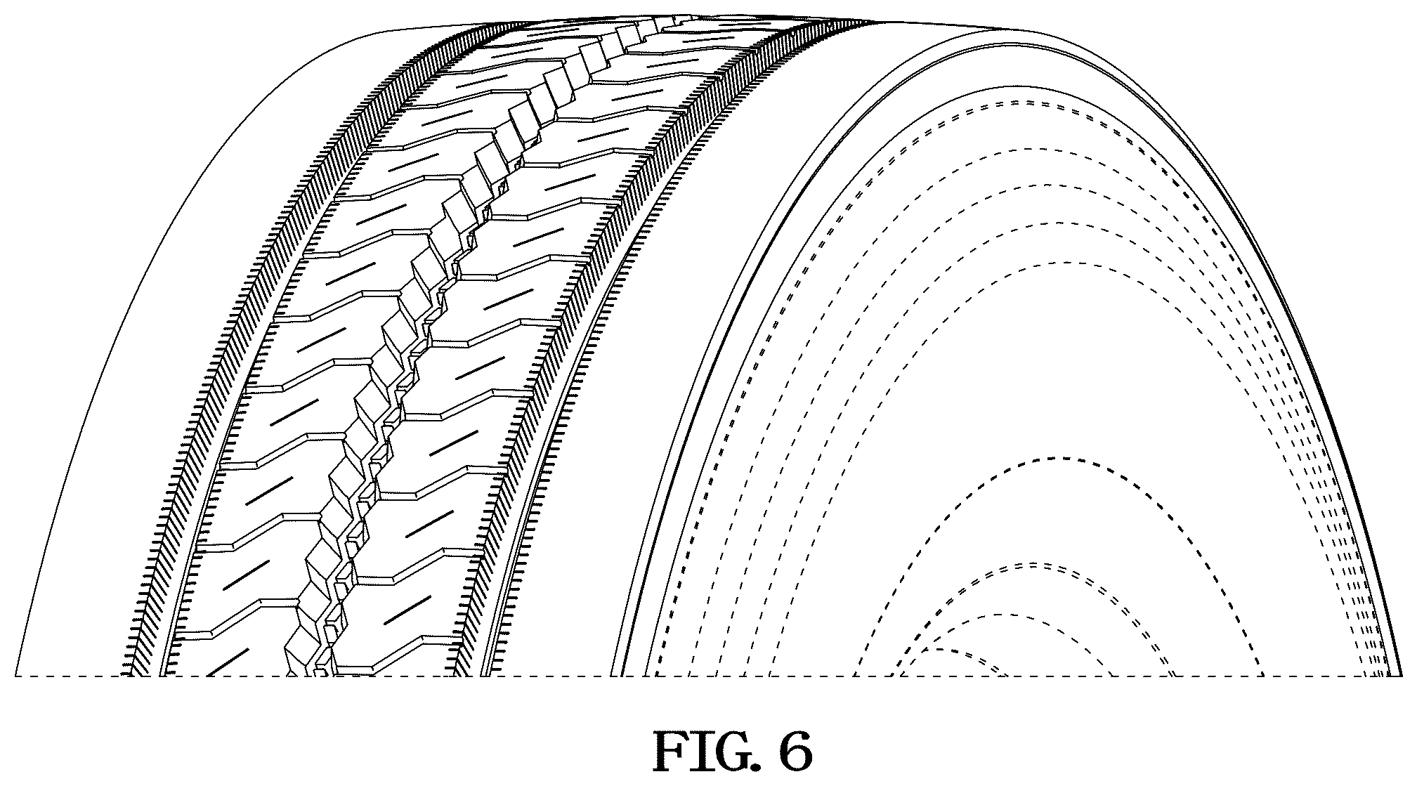 Patent USD1044698 Figure 6 – Tire
