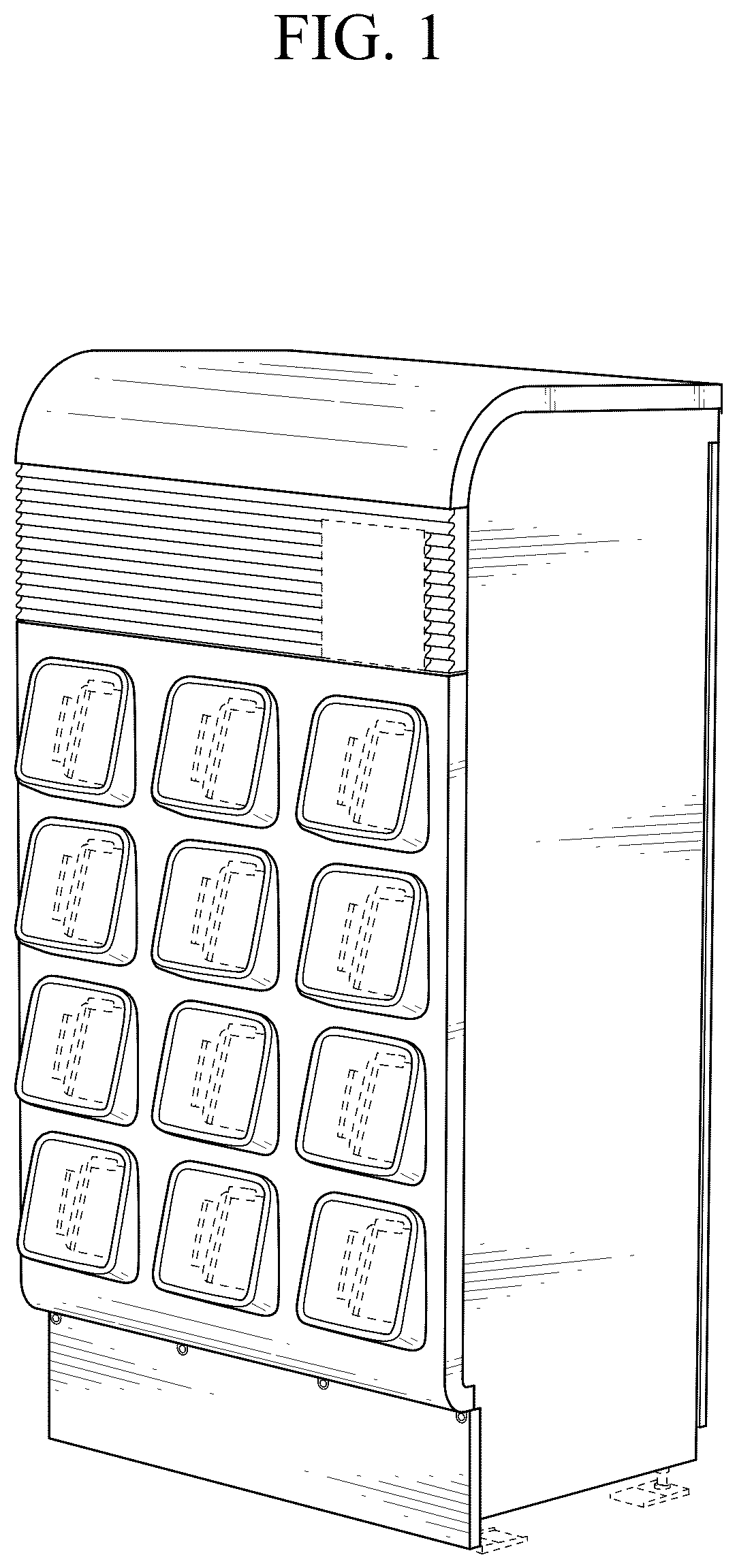 Patent USD1044703 Figure 1 – Charging and replacing station for mobile battery