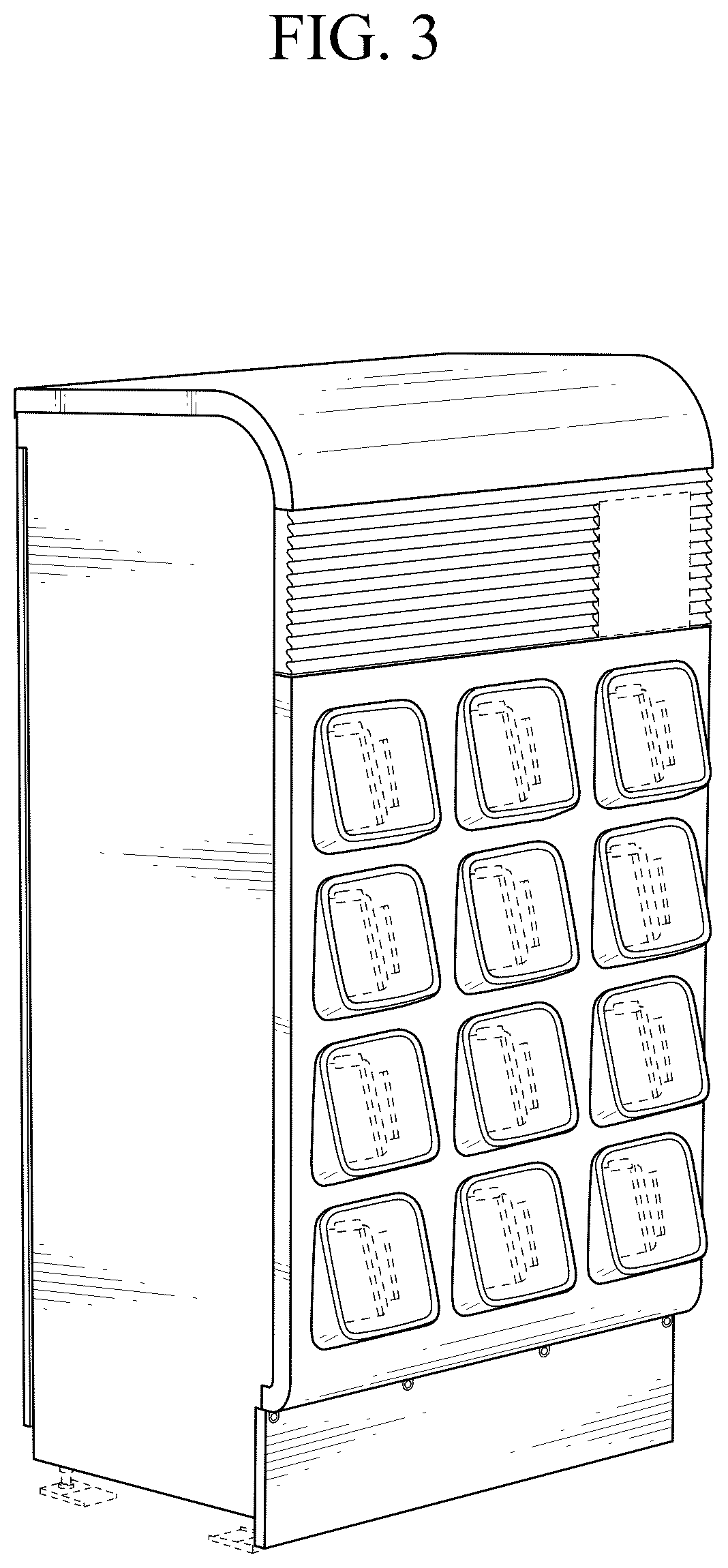 Patent USD1044703 Figure 3 – Charging and replacing station for mobile battery